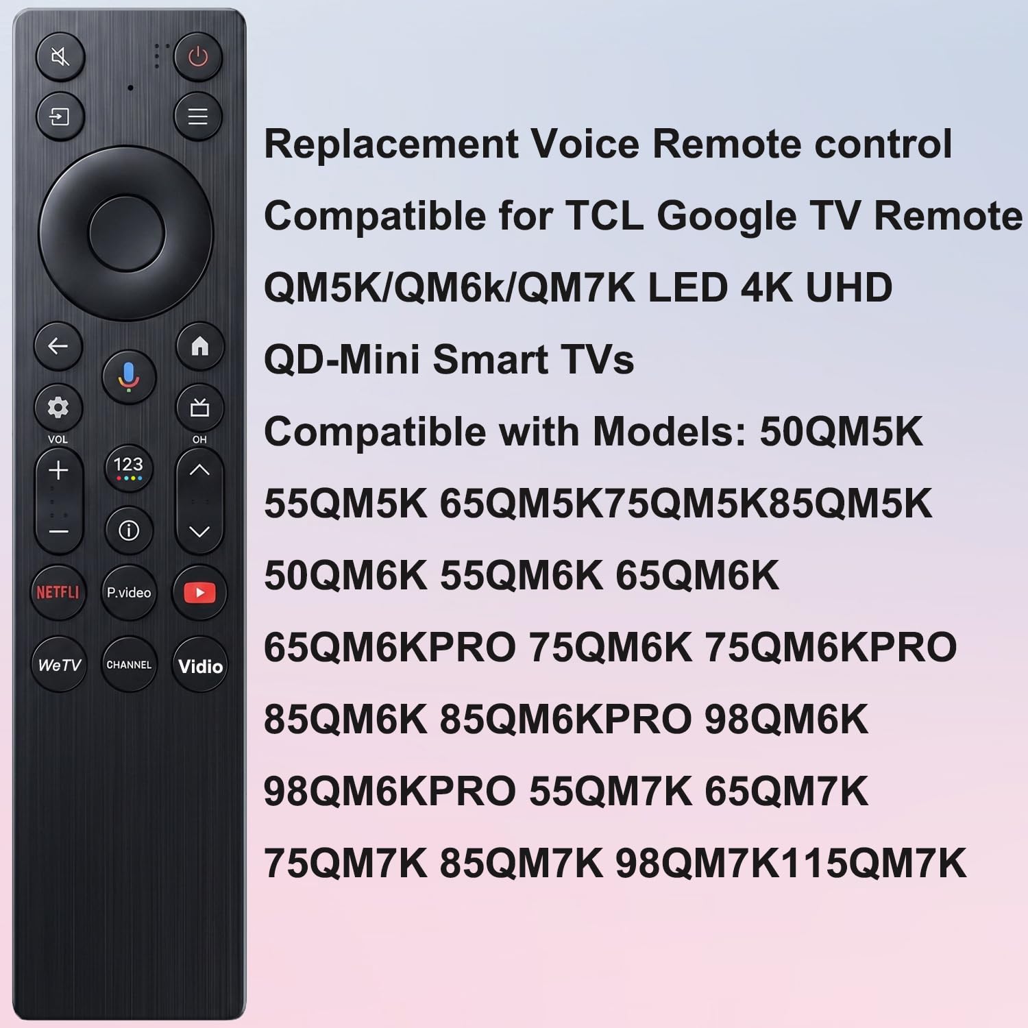 VEPRAG New Voice Remote Control for TCL TV Remote,for TCL Google - VEPRAG Official Product View 4