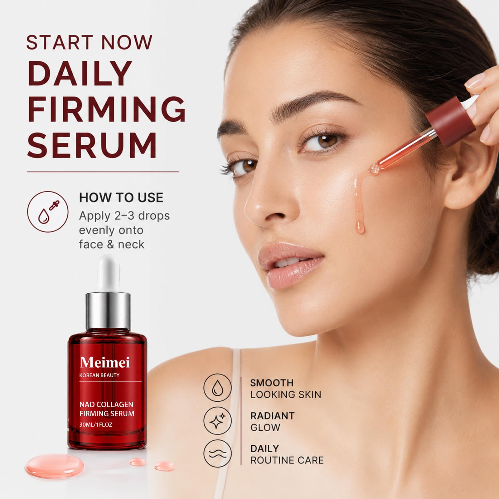 URABOS Meimei Firming Serum,Meimei Korean Beauty Nad Firming Serum,with EGF & - URABOS Official Product View 4