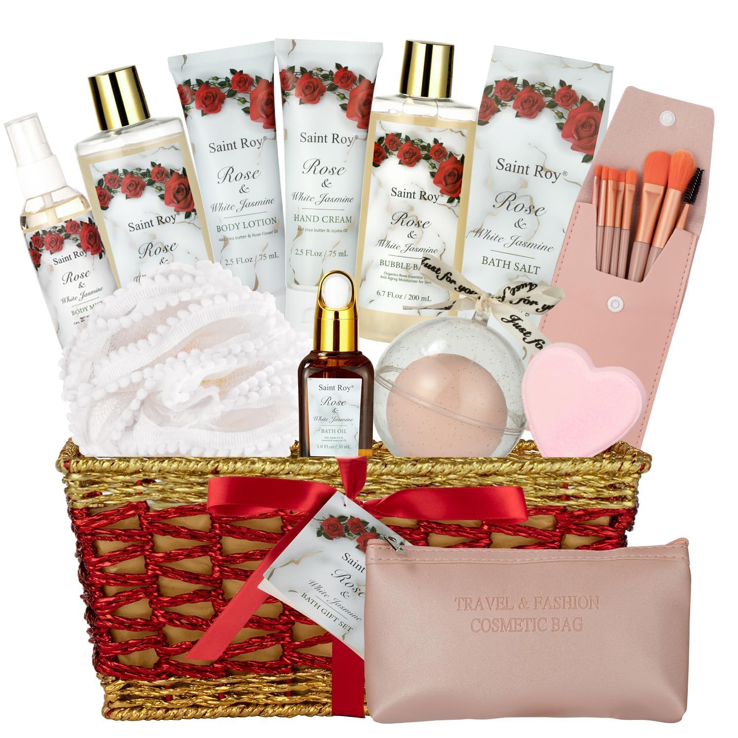 Spa Bath &amp; Body Gifts for Women, Jasmine Peony Spa Gift - Saint Roy