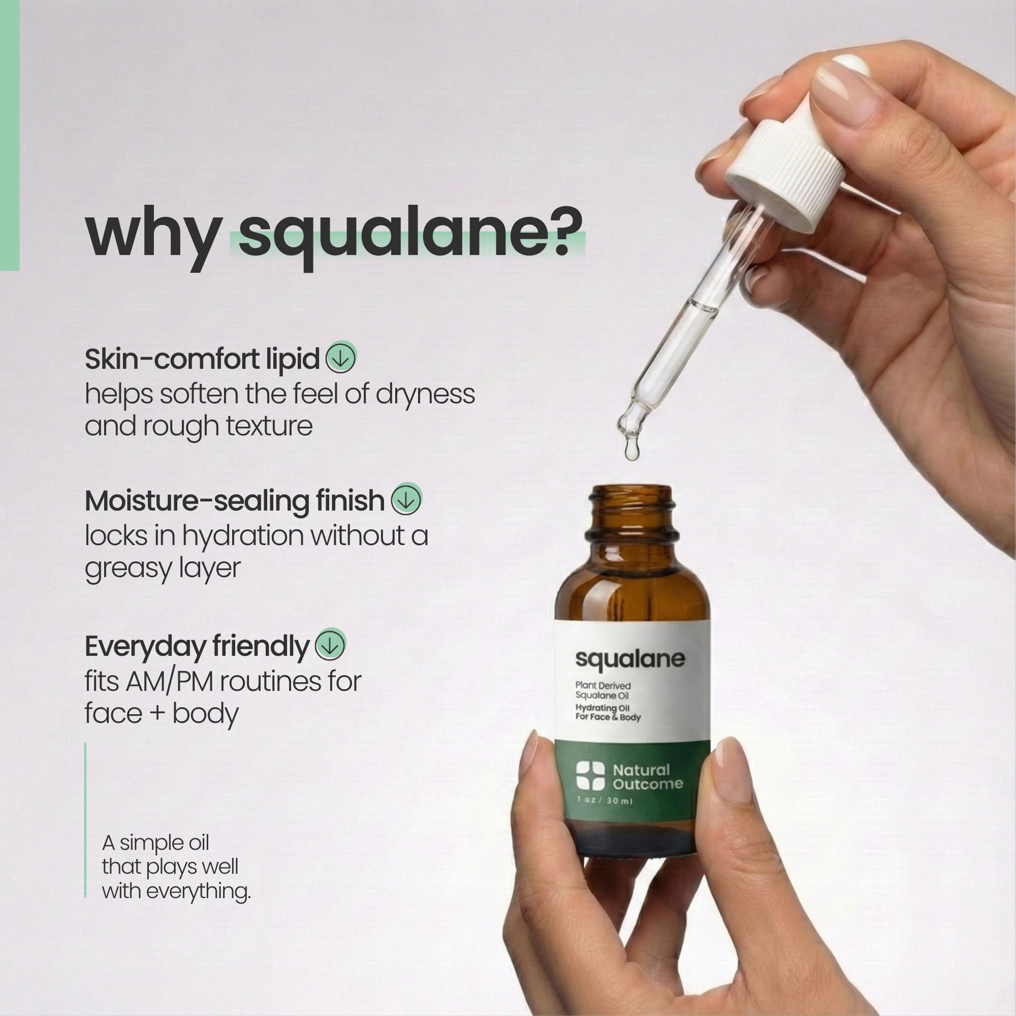 natural outcome Pure Squalane Oil l 100% Plant Derived Squalane Oil for Face, - natural outcome Official Product View 7