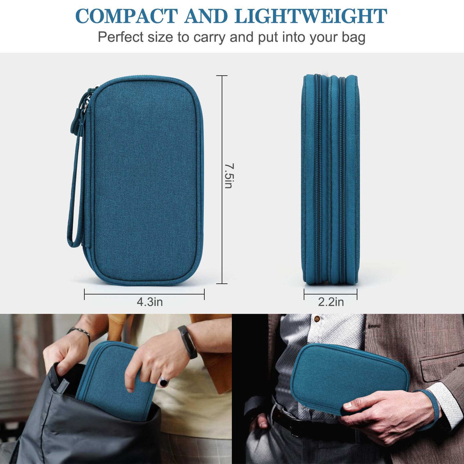FYY Electronic Organizer, Travel Tech Pouch Bag, Cable Organizer Dark - View 2