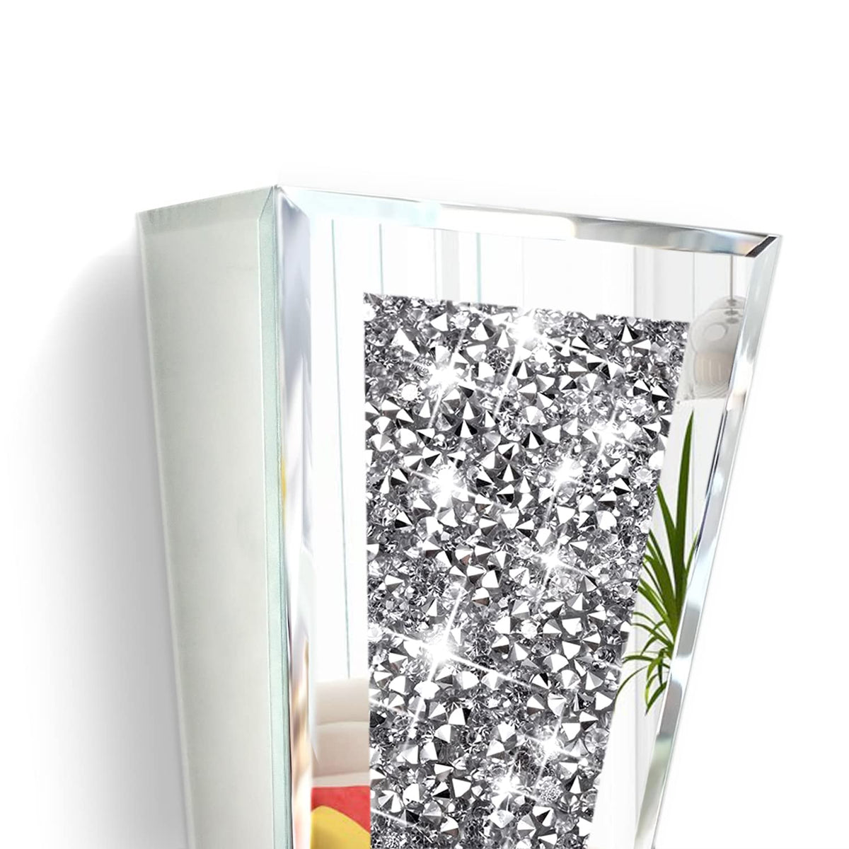 Flower Vase Crushed Diamond Mirrored Hanging Planter - XIHACTY Official Imagery - 6