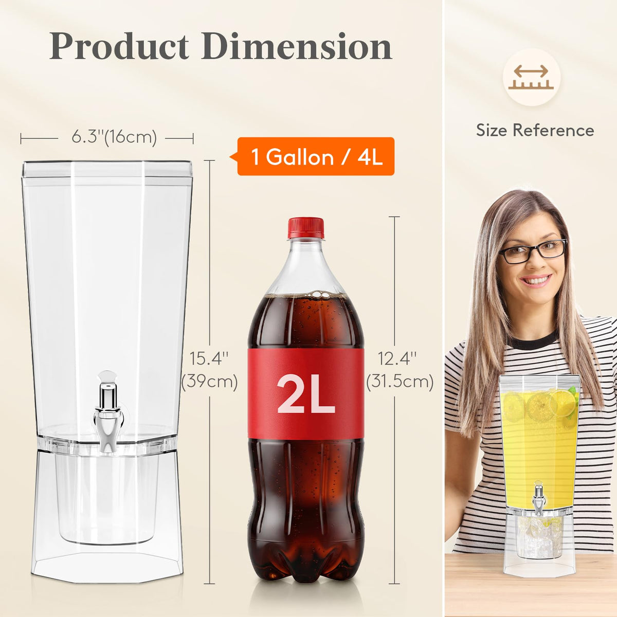 Lifewit 1 Gallon Drink Dispenser for Party with Leak Proof - Lifewit Official Imagery - 3