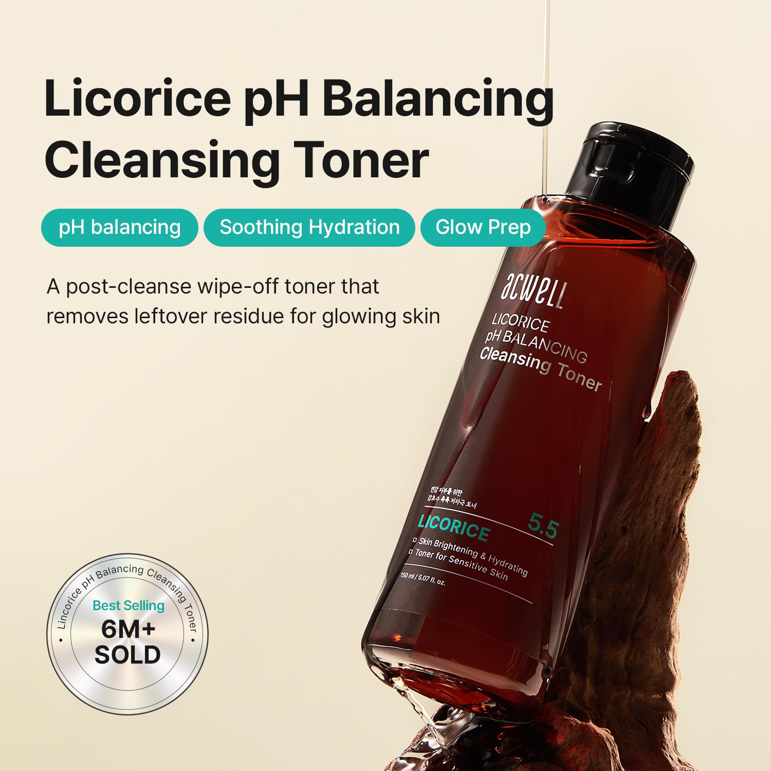 ACWELL Licorice pH 5 5 Balancing Cleansing Toner - ACWELL Official Product Imagery - 3