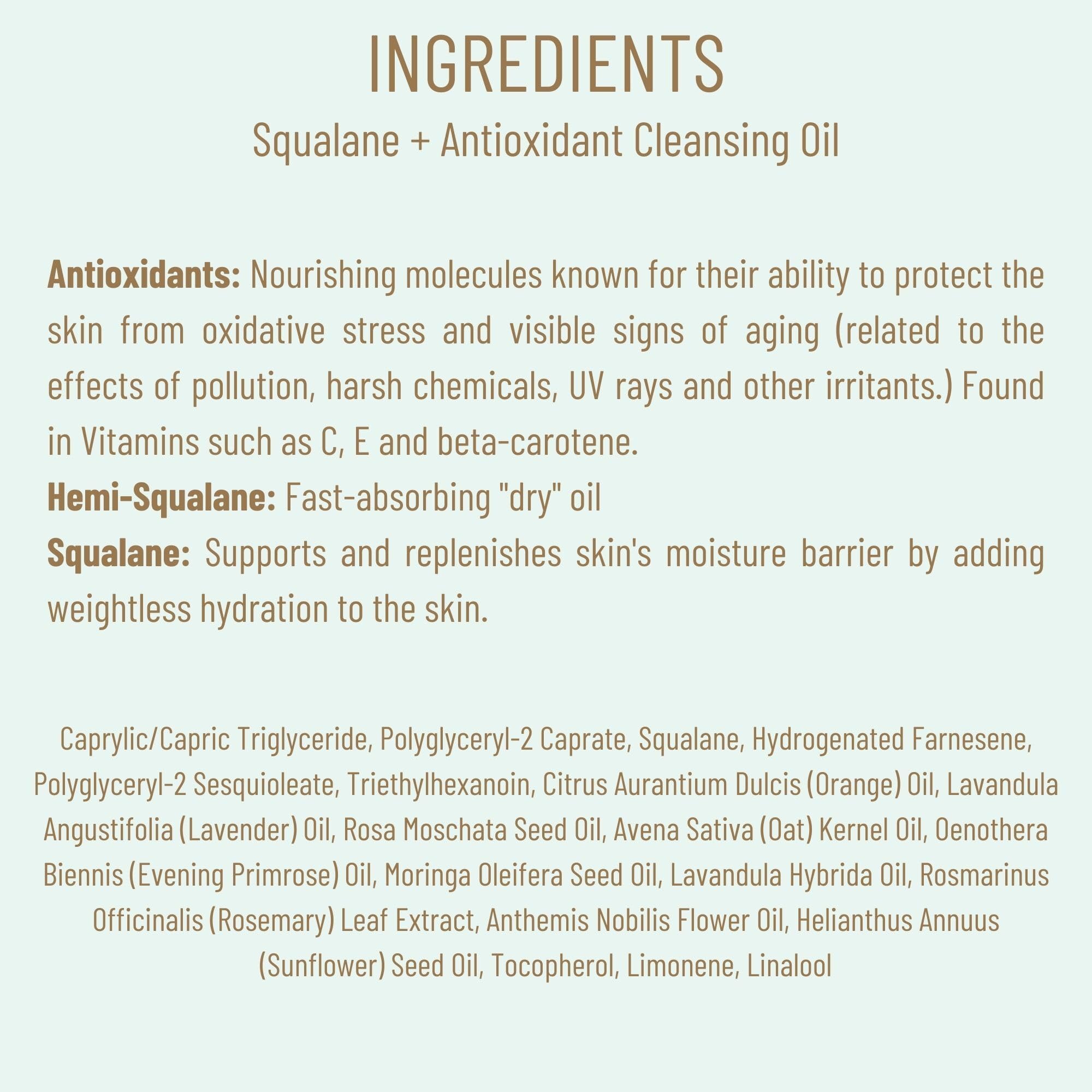 BIOSSANCE Squalane + Antioxidant Cleansing Oil. Lightweight - Generic