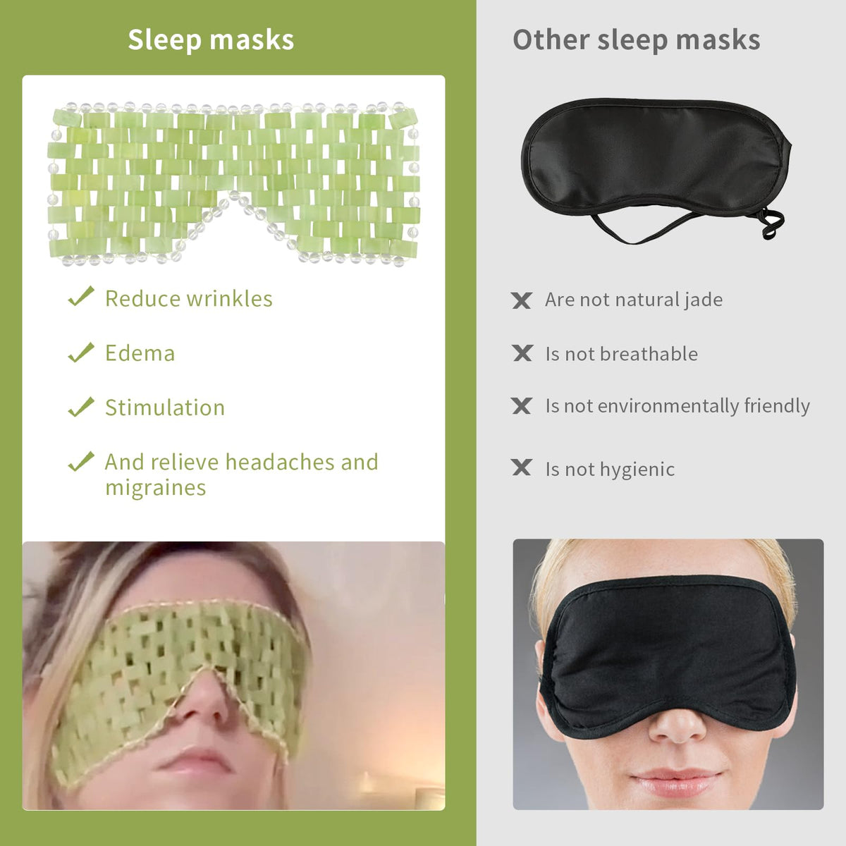 Jade Eye Mask Jade Eye Mask Facial Cooling Mask with 100 - LazyGa Official Imagery - 6
