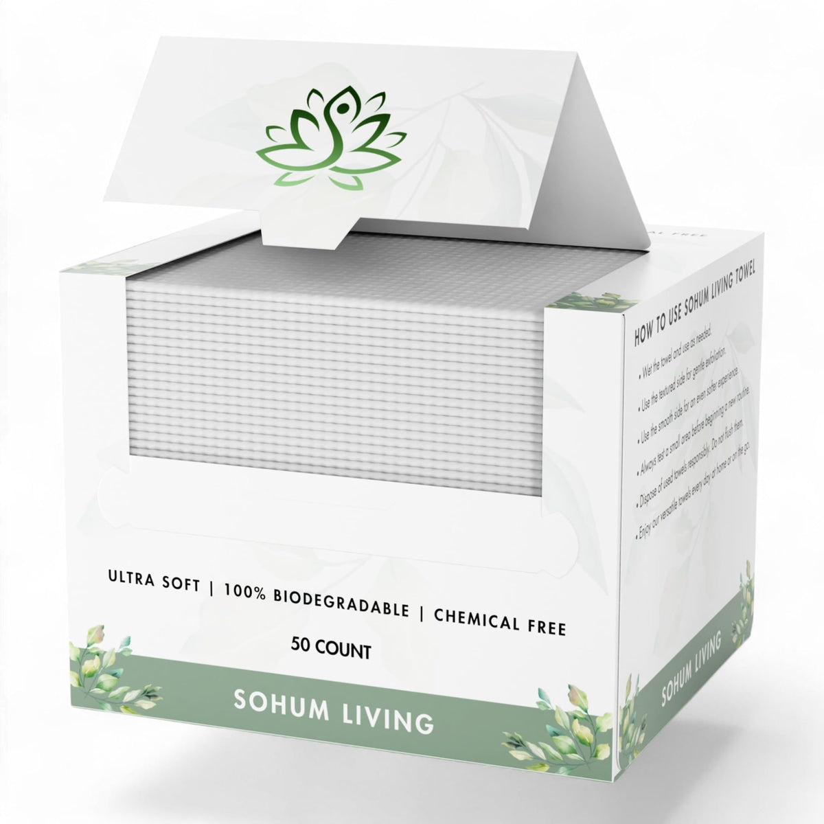 Clean Towels for Face XL Disposable Ultrasoft Clean Skin - Sohum Living Official Imagery - 7