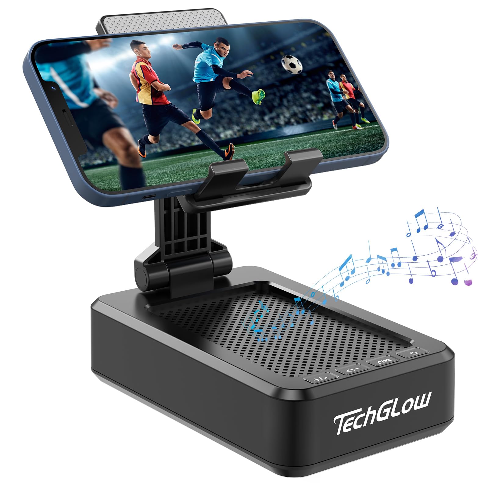 Gifts for Men Foldable Cellphone Stand with Bluetooth Speaker - Product Imagery