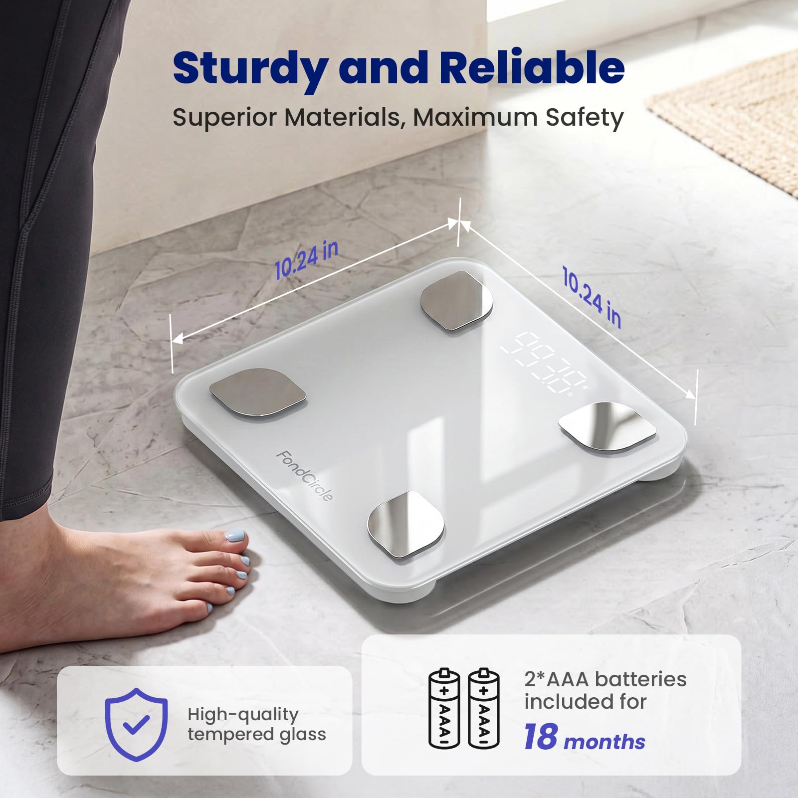 FondCircle Smart Scale for Body Weight for Home Use - FondCircle Official Product View 6