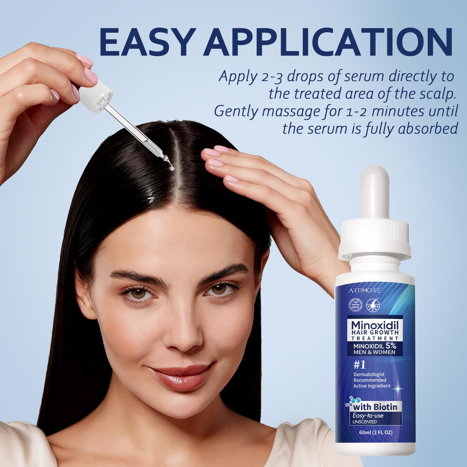 Artimore 5% Minoxidil Hair Growth Serum with Biotin - Minoxidil and Women & 5 - Artimore Official Product View 7