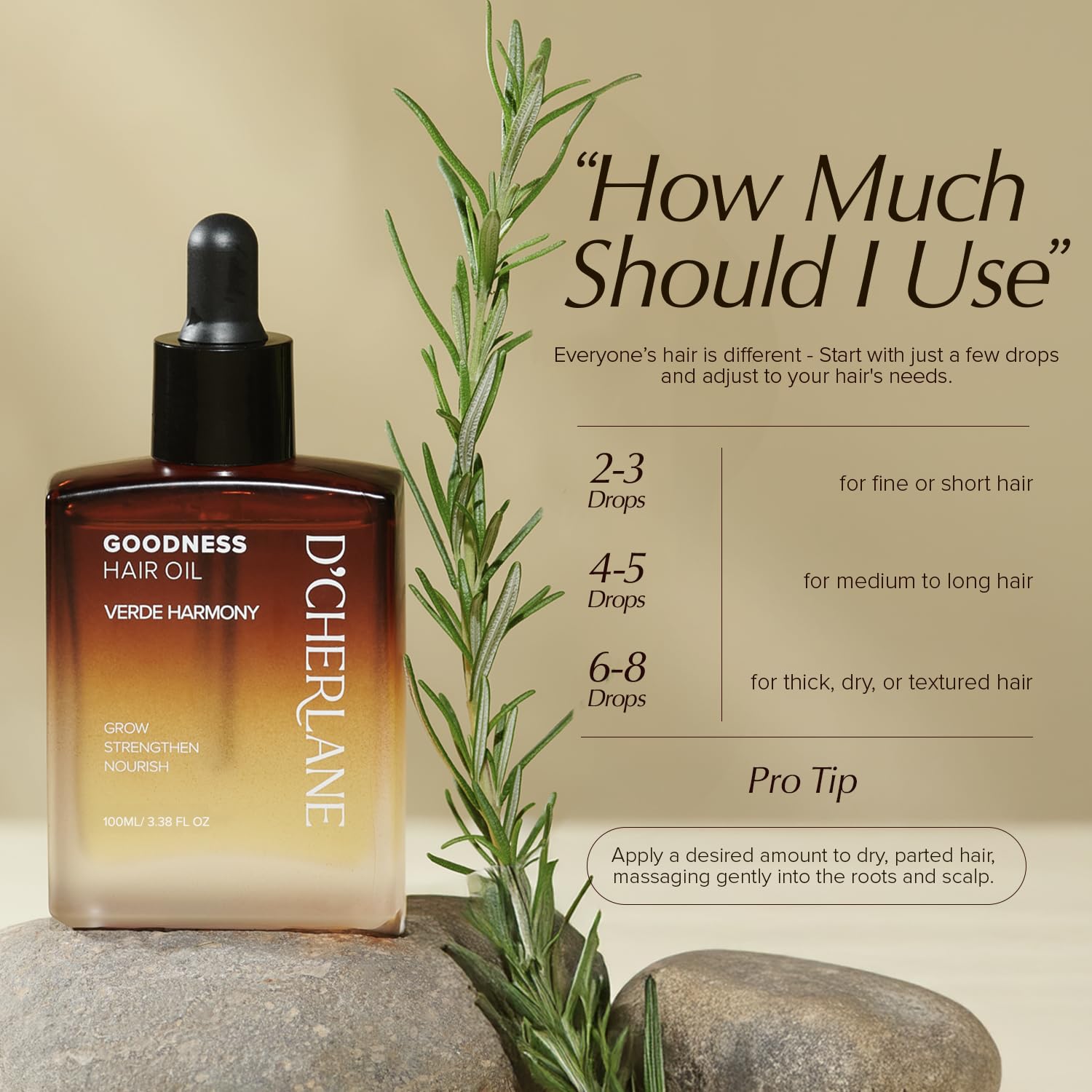 D Cherlane Hair Growth Oil Scalp Treatment with Rosemary - D'Cherlane Official Imagery - 8