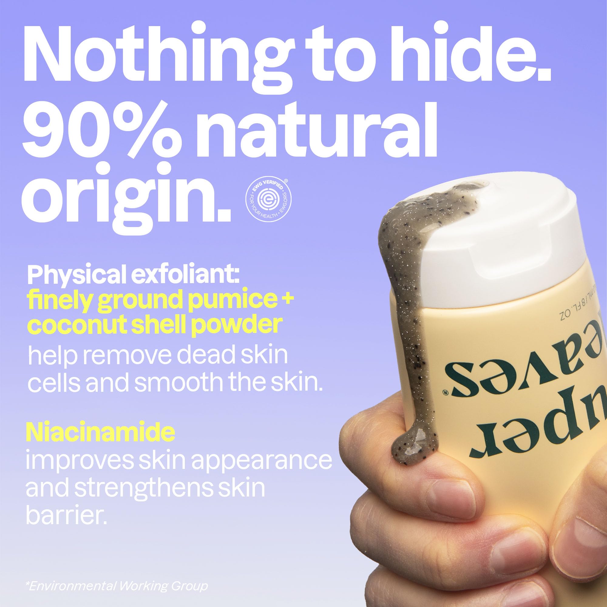 ATTITUDE Exfoliating Body Scrub with Niacinamide, EWG VERIFIED, Gently Removes - ATTITUDE Official Product View 4