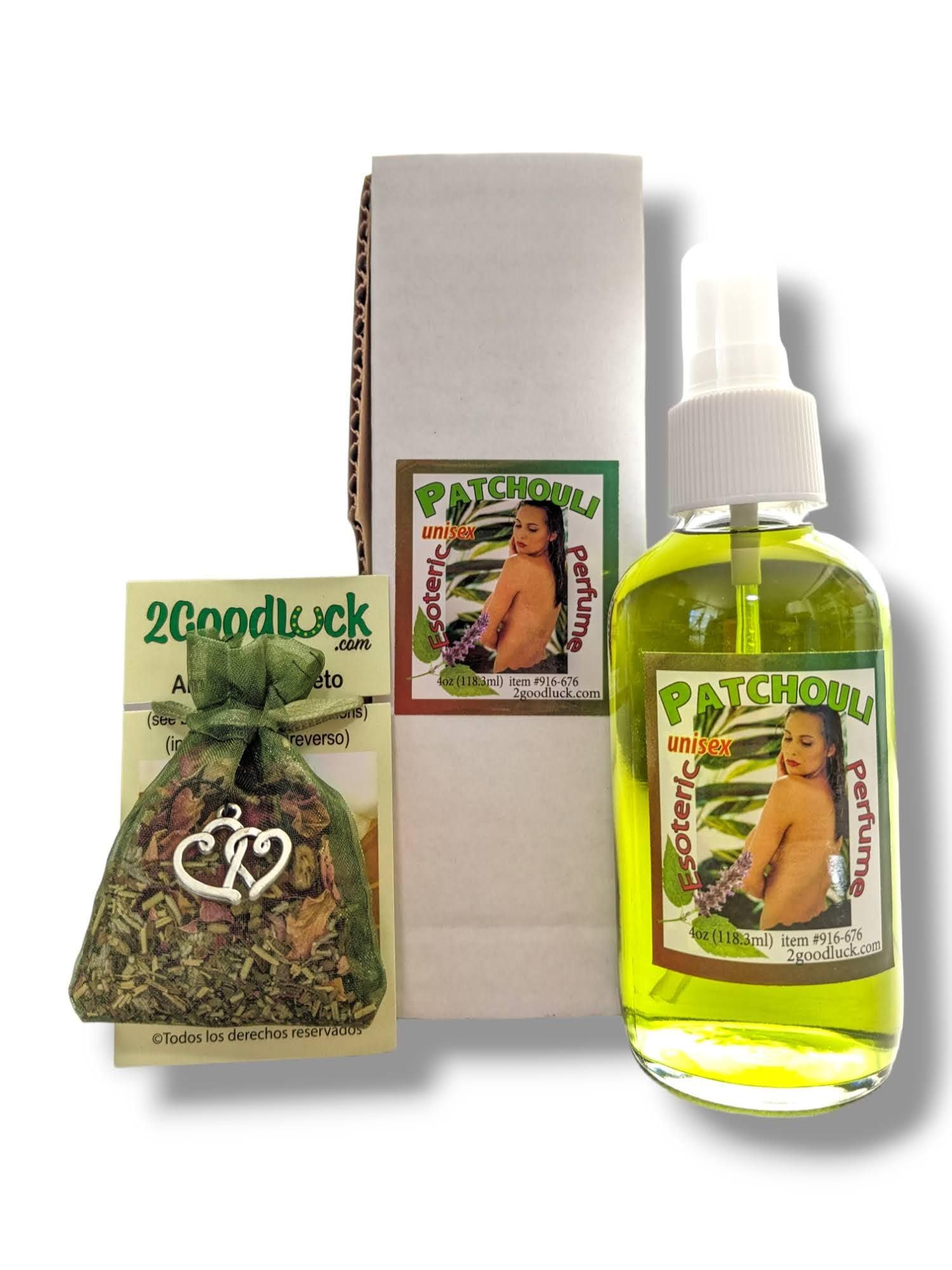 Patchouli Perfume w/Pheromones & Amulet for Rituals & Magic - - Product Imagery