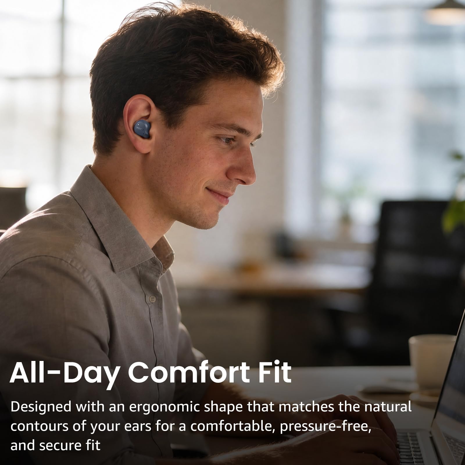 TOZO NC9 Hybrid Active Noise Cancelling Wireless Earbuds, 60H, LE - TOZO Official Product View 7
