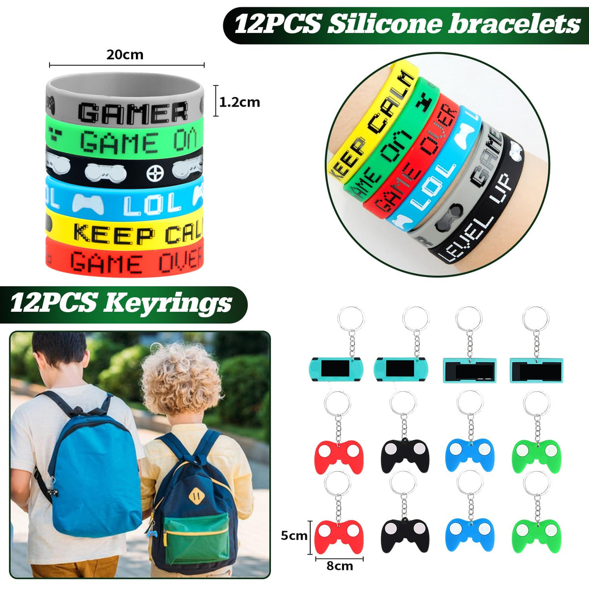 Video Game Party Favors 124 PCS Gaming Birthday Party - KISPATTI Official Imagery - 6