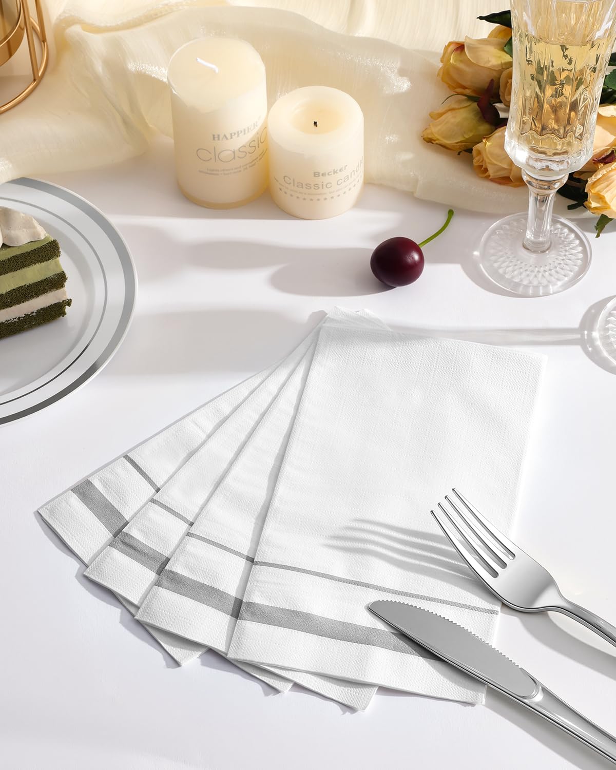 Goodluck 200 Pack 3-Ply Disposable Napkins - Soft & Absorbent - Goodluck Official Product View 3