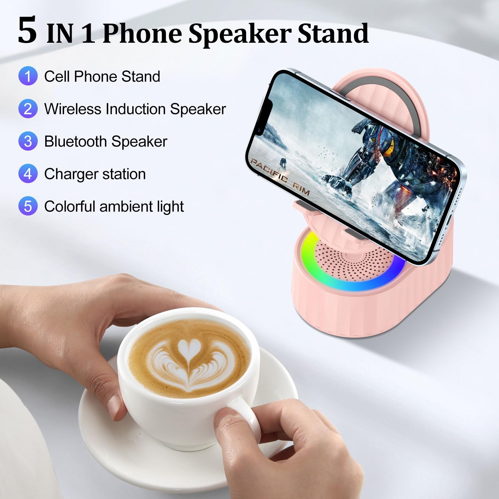 AKLLCCR Wireless Induction Bluetooth Speaker by AKLLCCR - Angle View 2