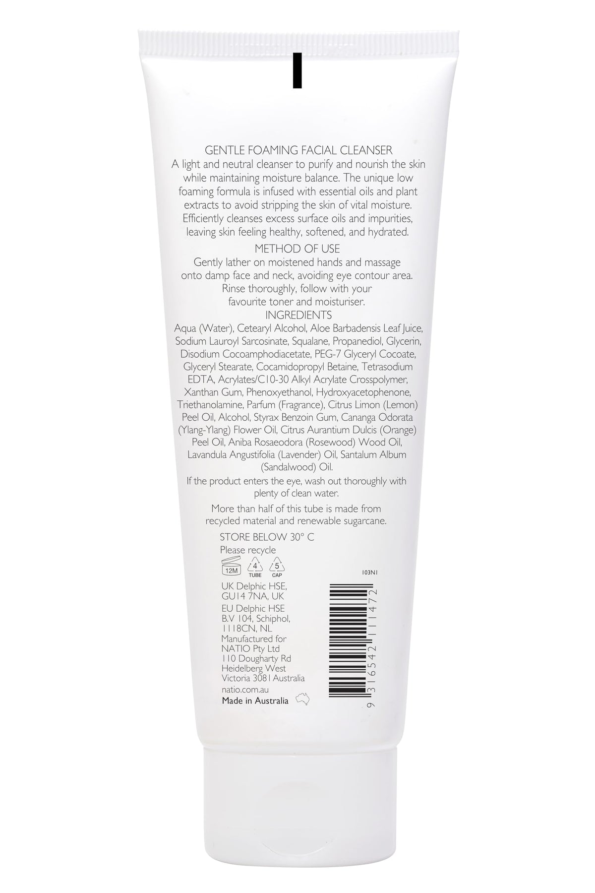 Natio Australia Aromatherapy Gentle Foaming Facial Cleanser - Natio Official Imagery - 3