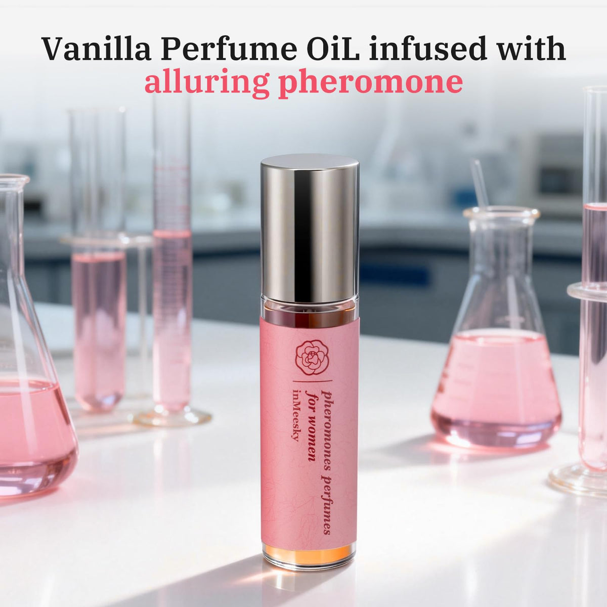 Pheromone Perfume for Women Long Lasting Vanilla Roll On - inMeesky Official Product Imagery - 7