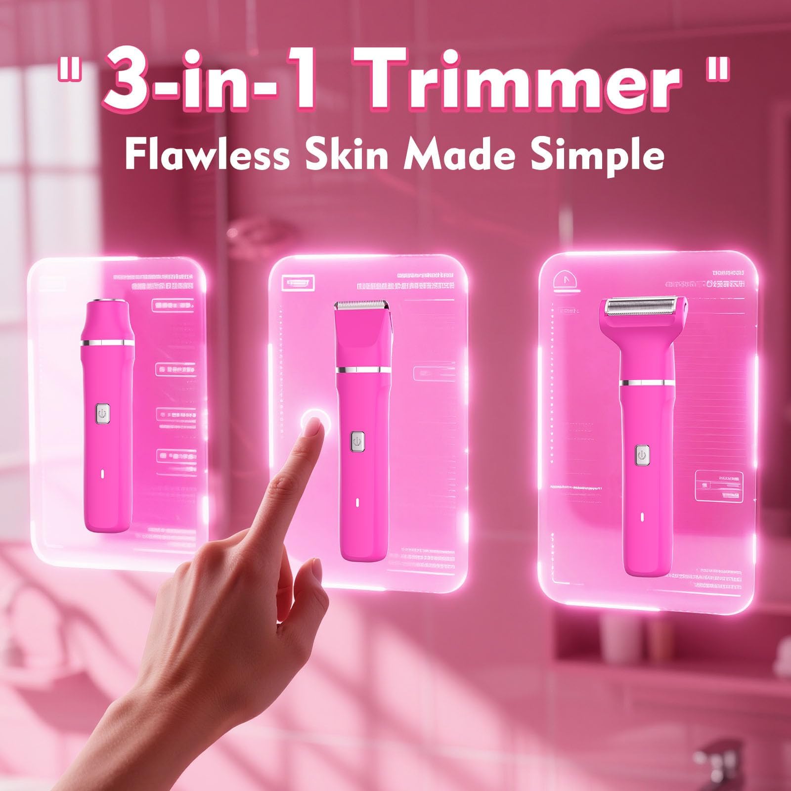 Risina 3-in-1 Bikini Trimmer & Body Grooming Kit