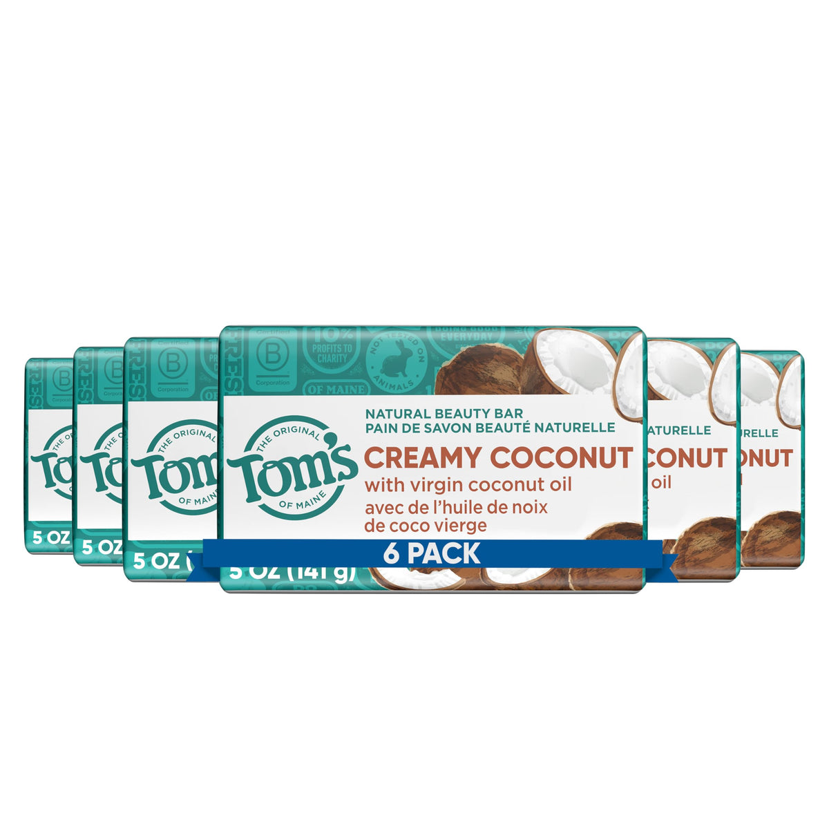 Tom s of Maine Natural Beauty Bar Soap Creamy Coconut With - Tom's of Maine Official Imagery - 2