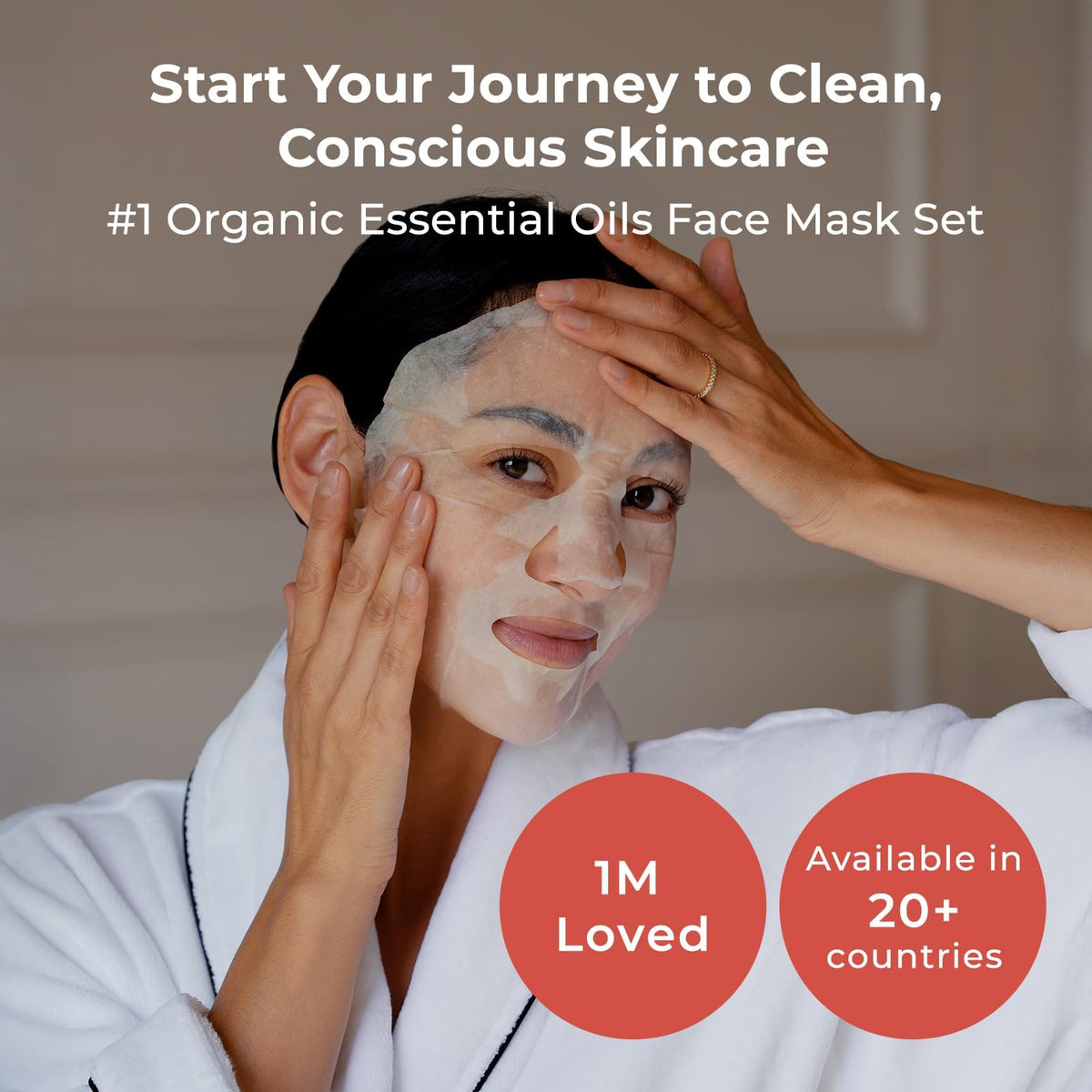 Organic Sheet Mask Set Non Toxic Clean Beauty Skin Care for - INNA ORGANIC Official Imagery - 8