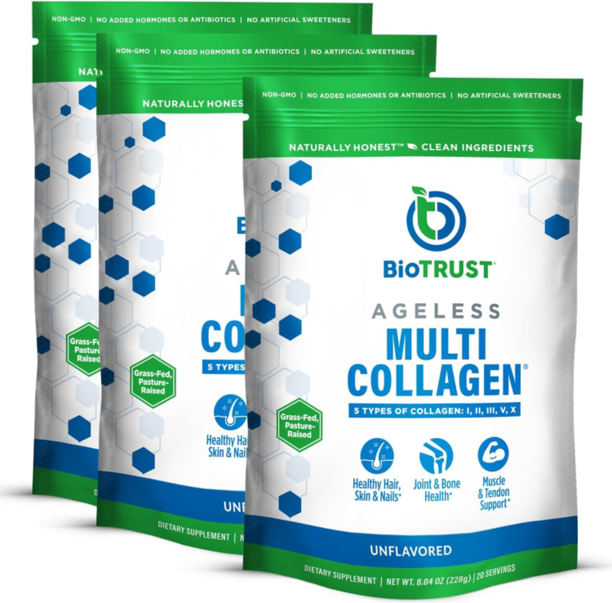 BioTrust Multi Collagen Peptides Unflavored Powder - BioTrust Official Imagery - 1