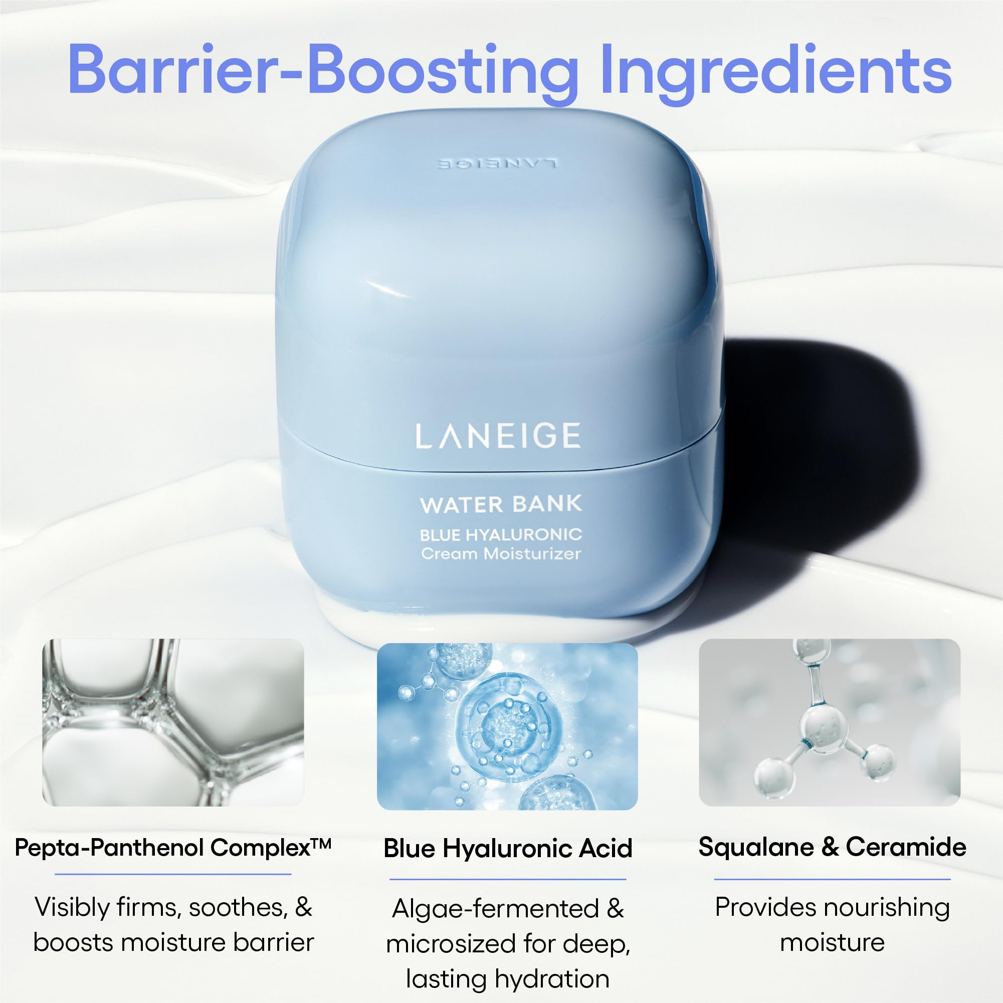 LANEIGE Water Bank Blue Hyaluronic Cream Moisturizer: Hydrating - Generic