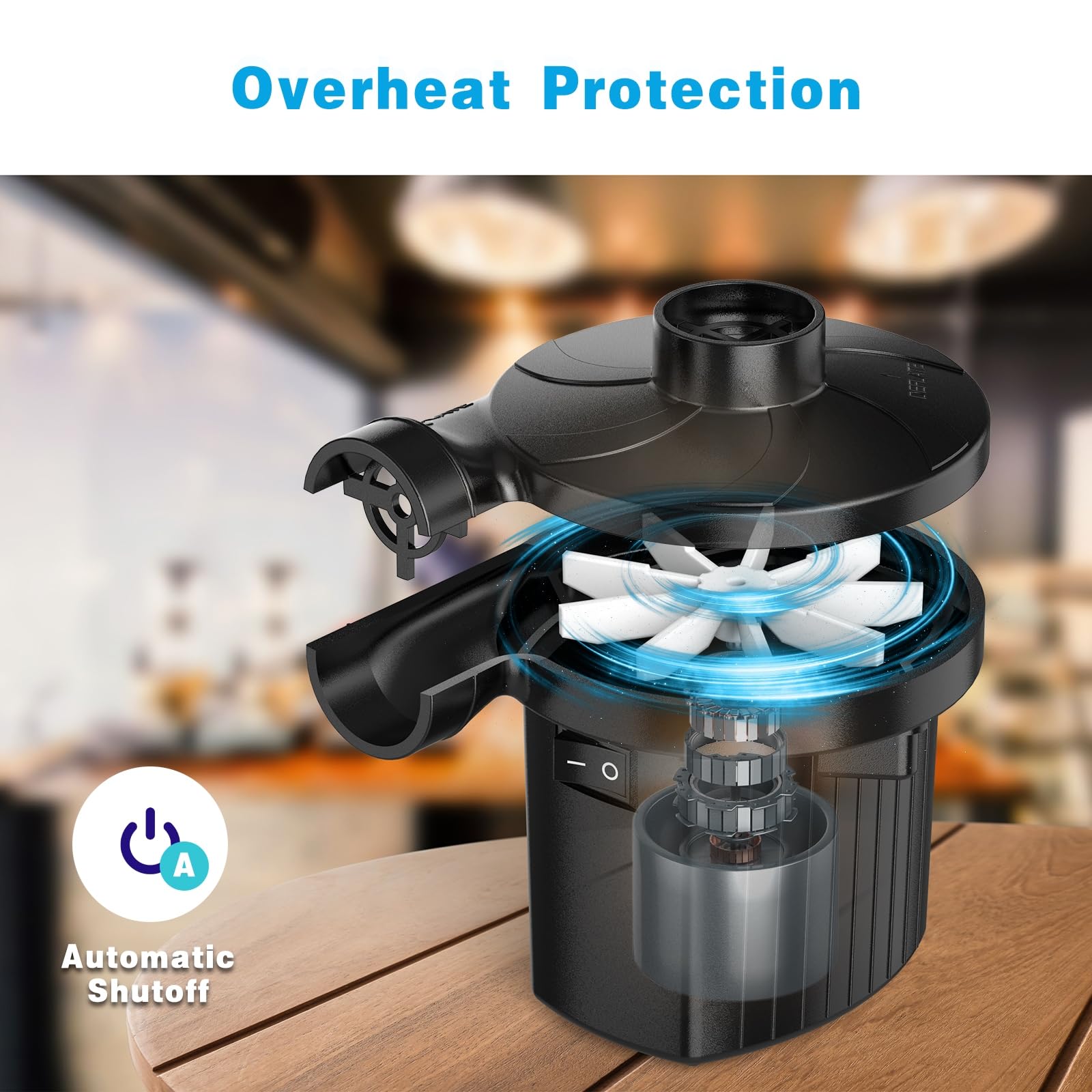 Motorenbau Electric Air Pump for Inflatables,Portable Quick-Fill Air P - View 4