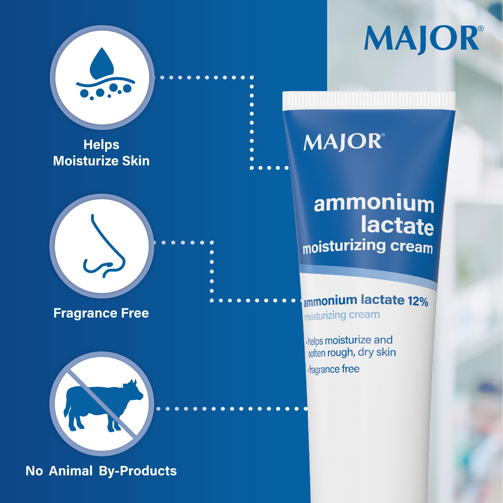 Major Ammonium Lactate 12% Cream – Dry Skin Relief 4.9 oz