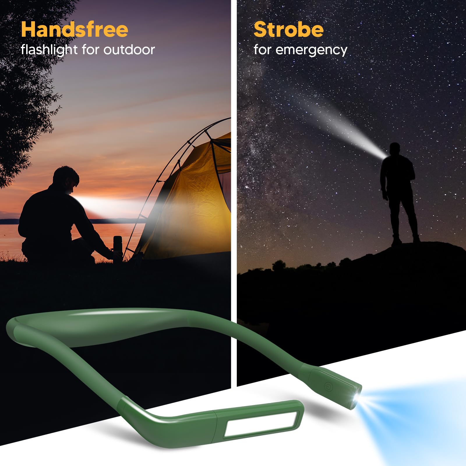 EastPin Neck Reading Light, 80-hr Lasting Rechargeable Book Light Wide - View 8