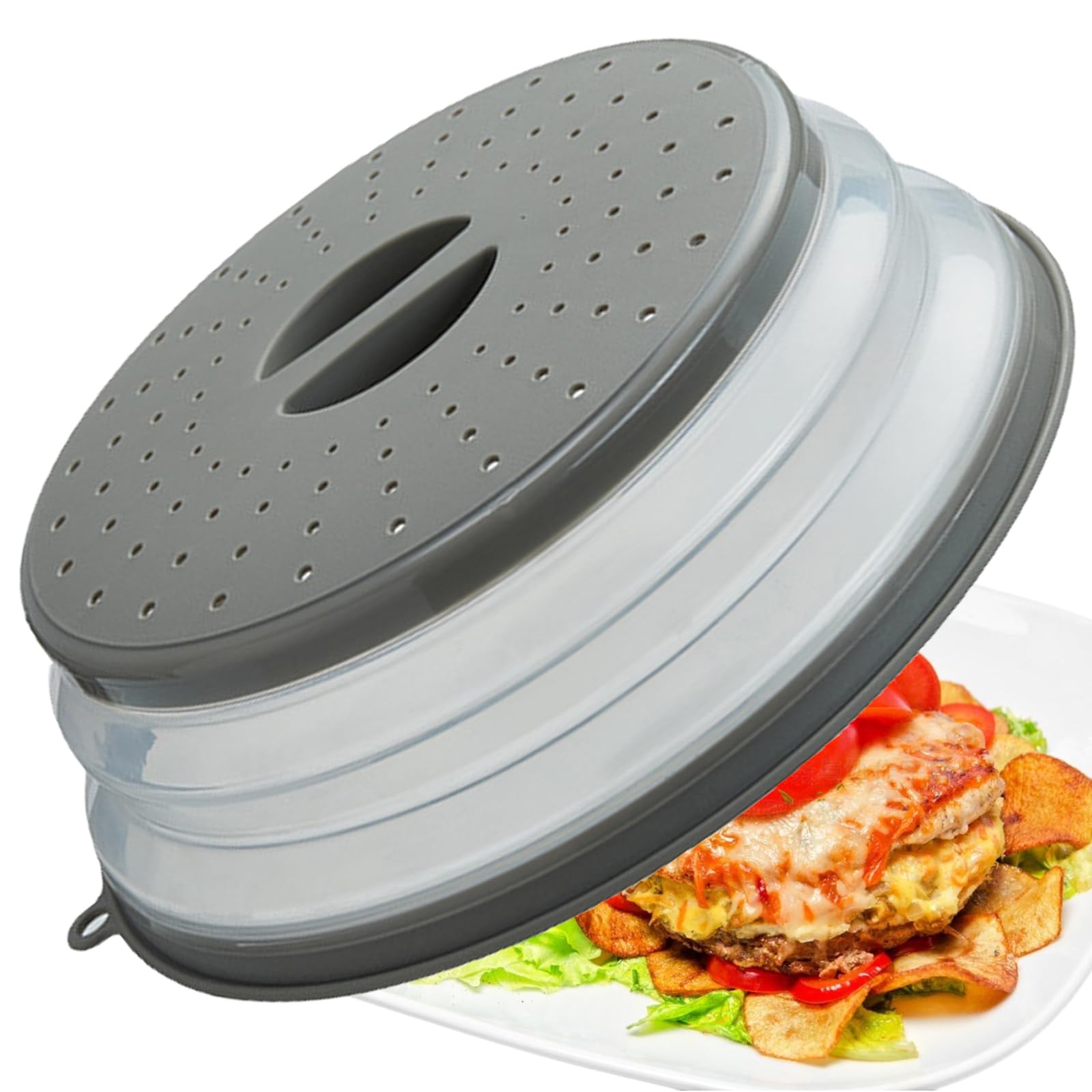 XGHJ Microwave Splatter Cover Vented for Food, Splatter Guard & C - XGHJ Official Product View 1