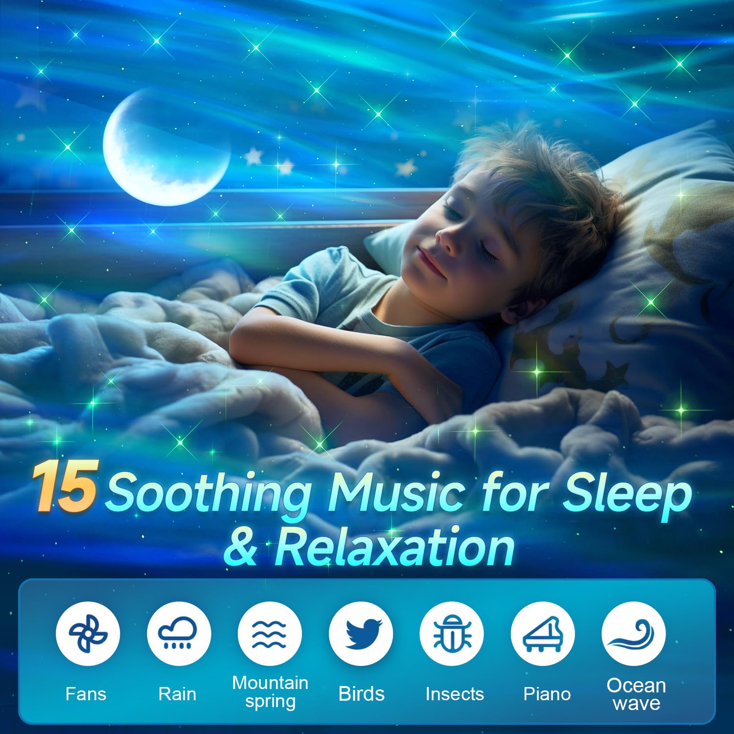 Staryou Galaxy Projector Northern Lights Projector with Bluetooth by Staryou - Angle View 7