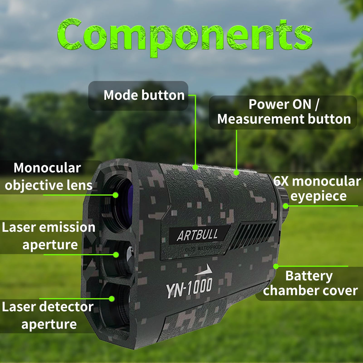 Hunting Laser Rangefinder 6X HD LCD Display Gifts for - SG SURGOAL Official Imagery - 5