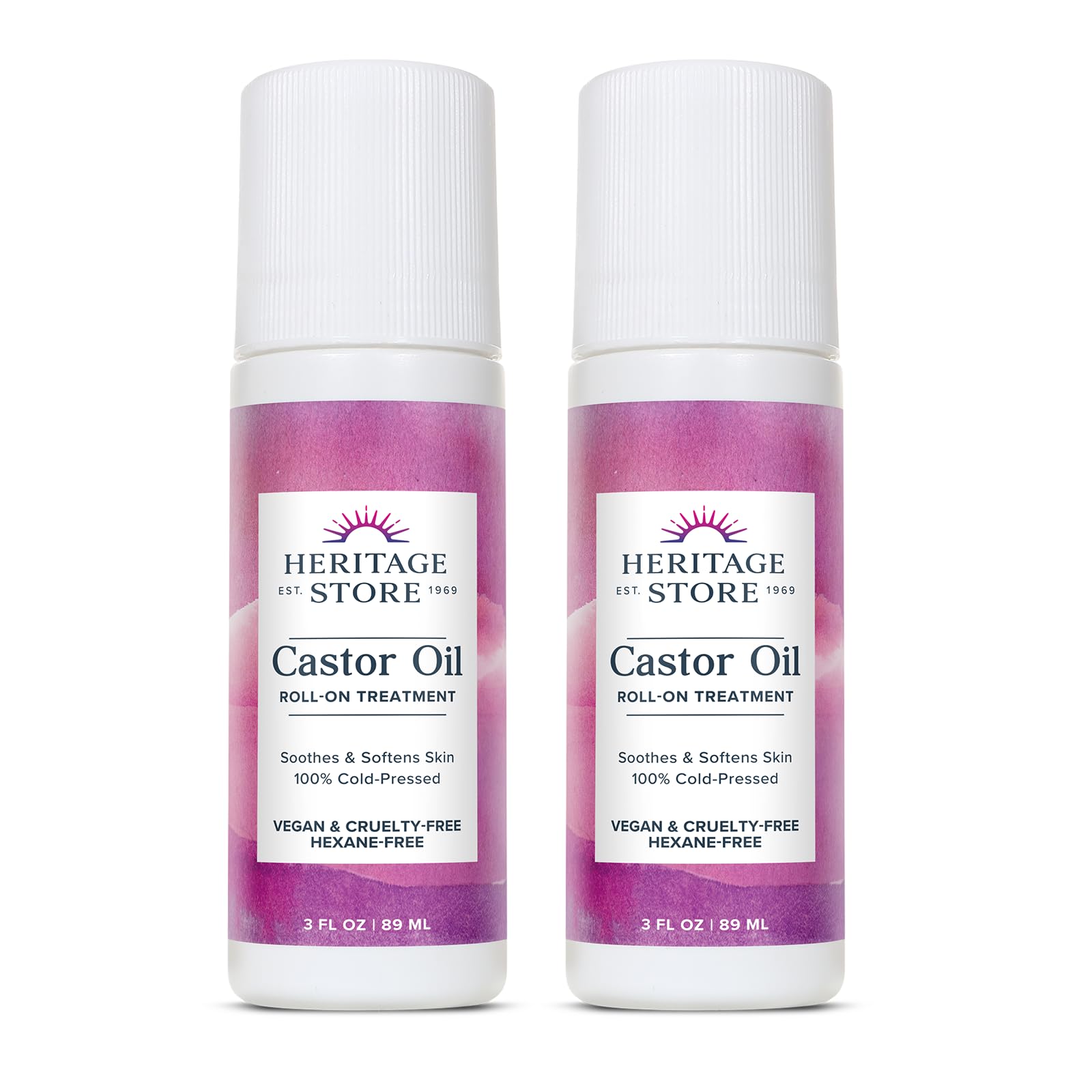 HERITAGE STORE Castor Oil Roll On, 3 fl oz - HERITAGE
