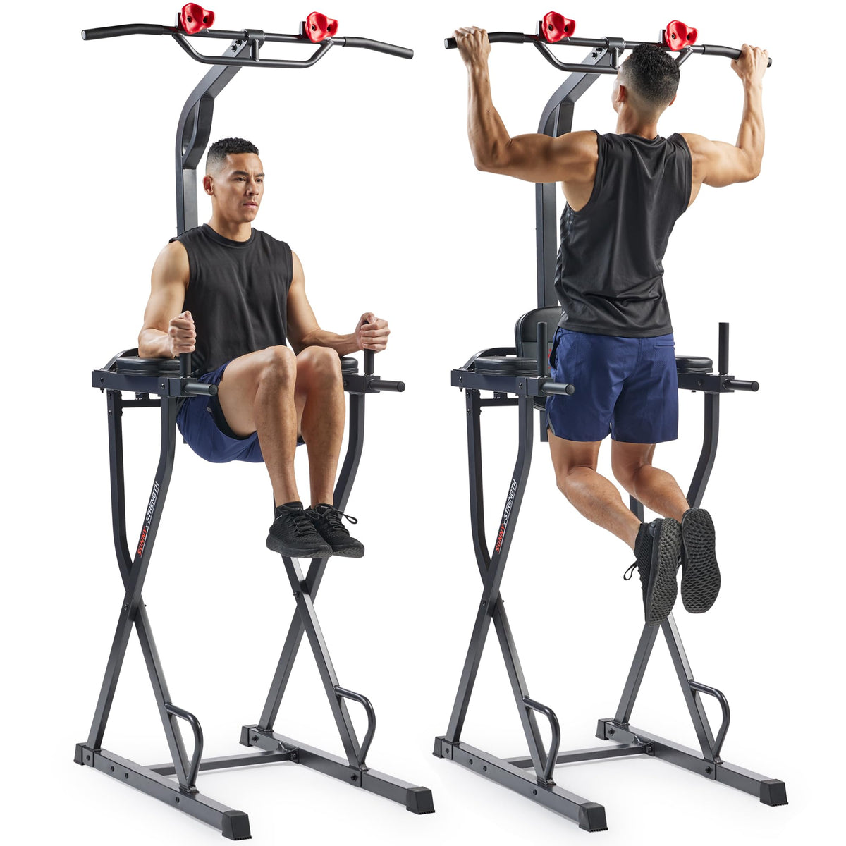 Sunny Health Fitness Power Tower and Dip Station for Home - Sunny Health & Fitness Official Imagery - 1