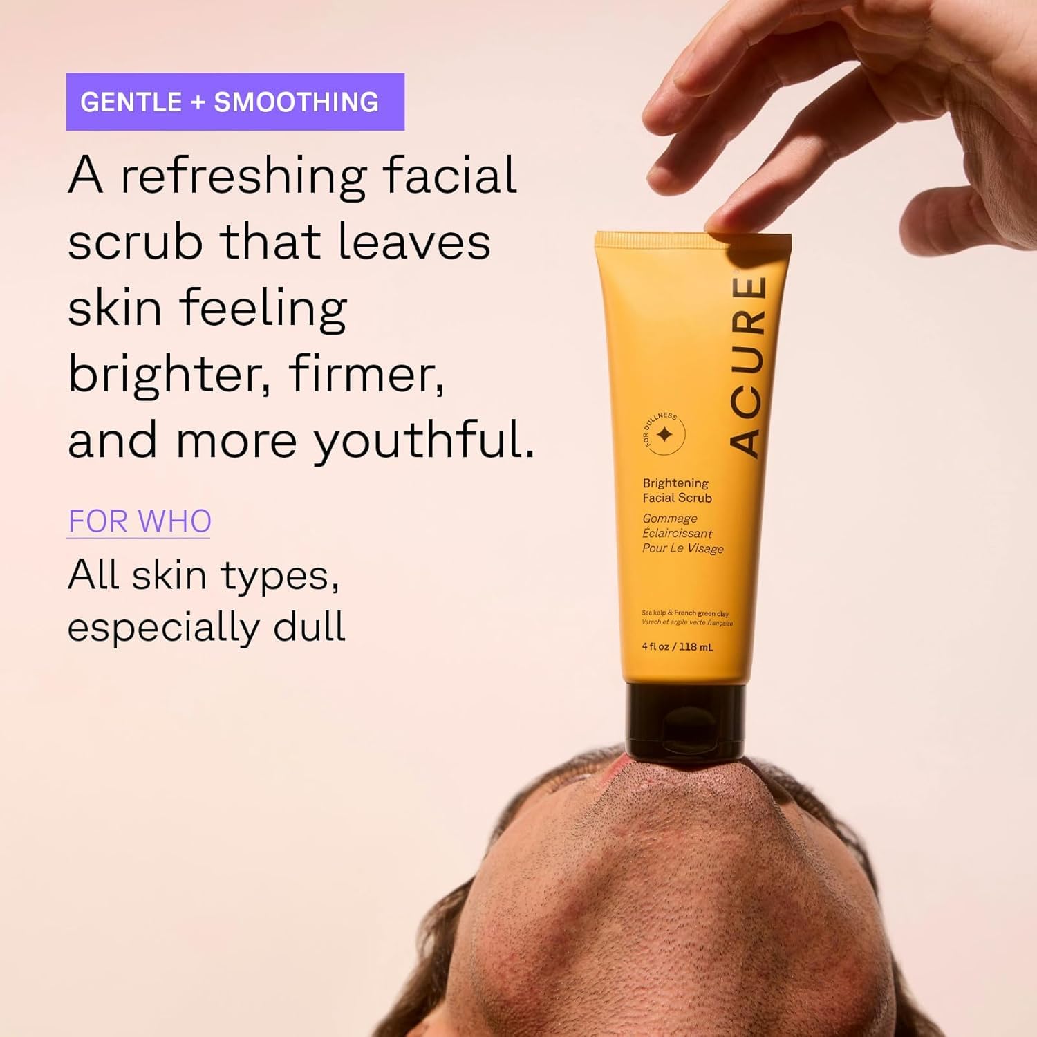 Acure Brightening Facial Scrub - Exfoliating Face Wash 4 fl oz - Acure Official Product View 5
