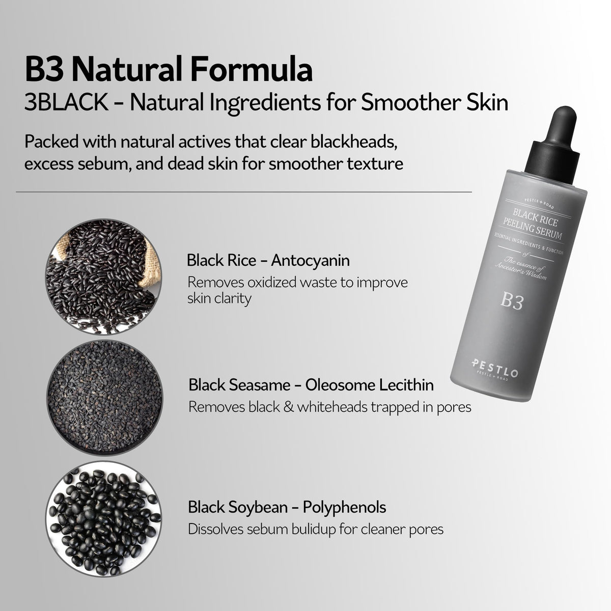 Black Rice Reset Peeling Serum 2 53 Fl Oz Daily Gentle - PESTLO PESTLE + ROAD Official Imagery - 6