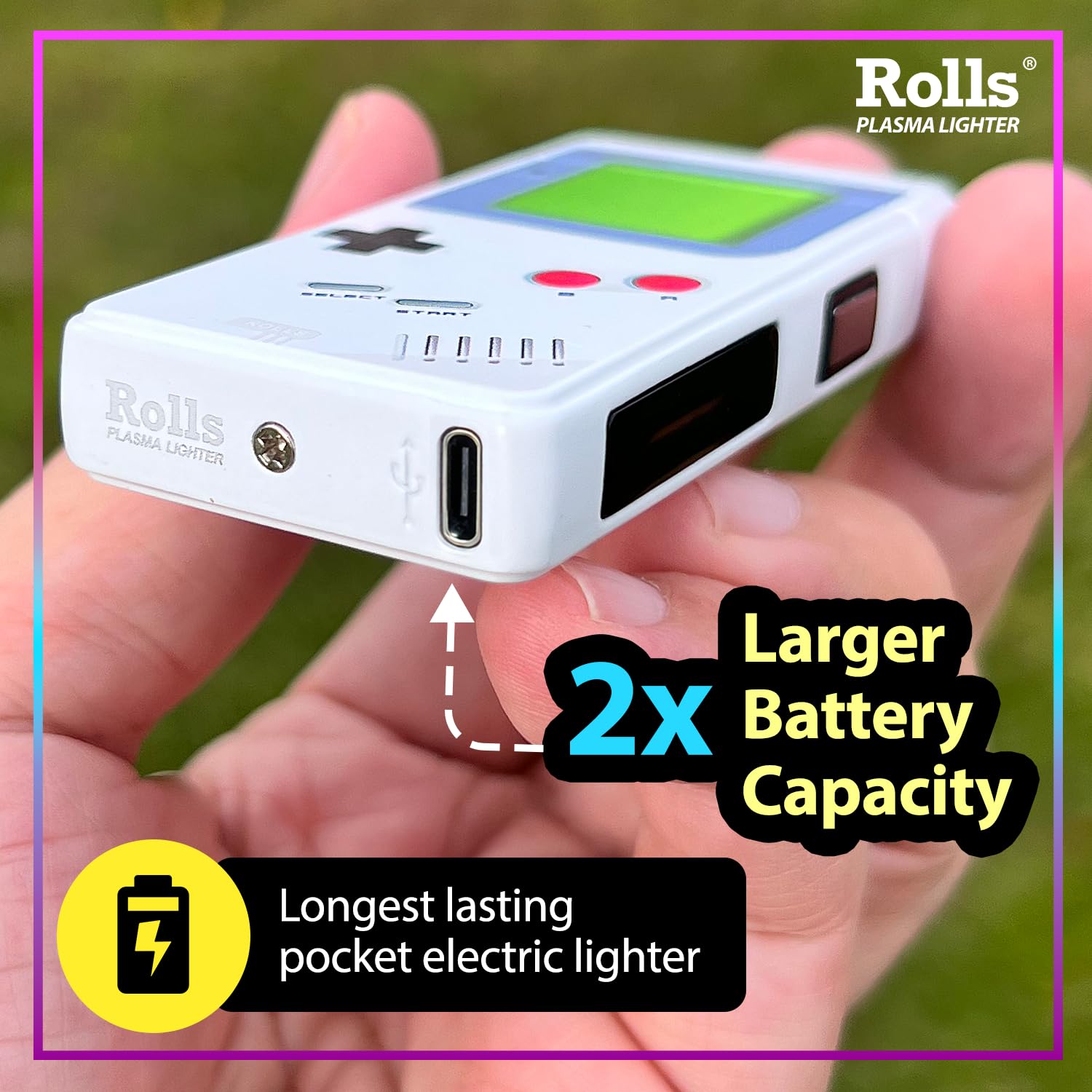 Rolls Electric Lighter - Cool Lighters - Retro Gamer Gifts for Men - Cool Gadget - Rolls Plasma Lighter Official Product View 3