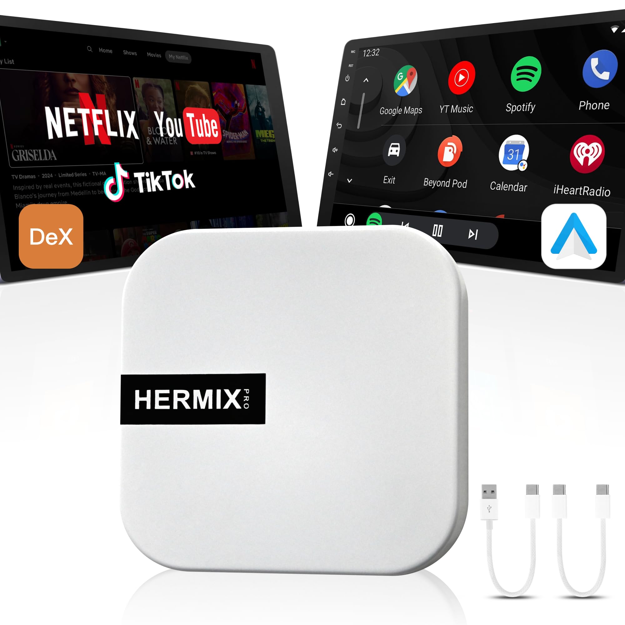 HERMIXPRO Android Auto Wireless Adapter Compatible with Samsung D by HERMIXPRO - Angle View 1