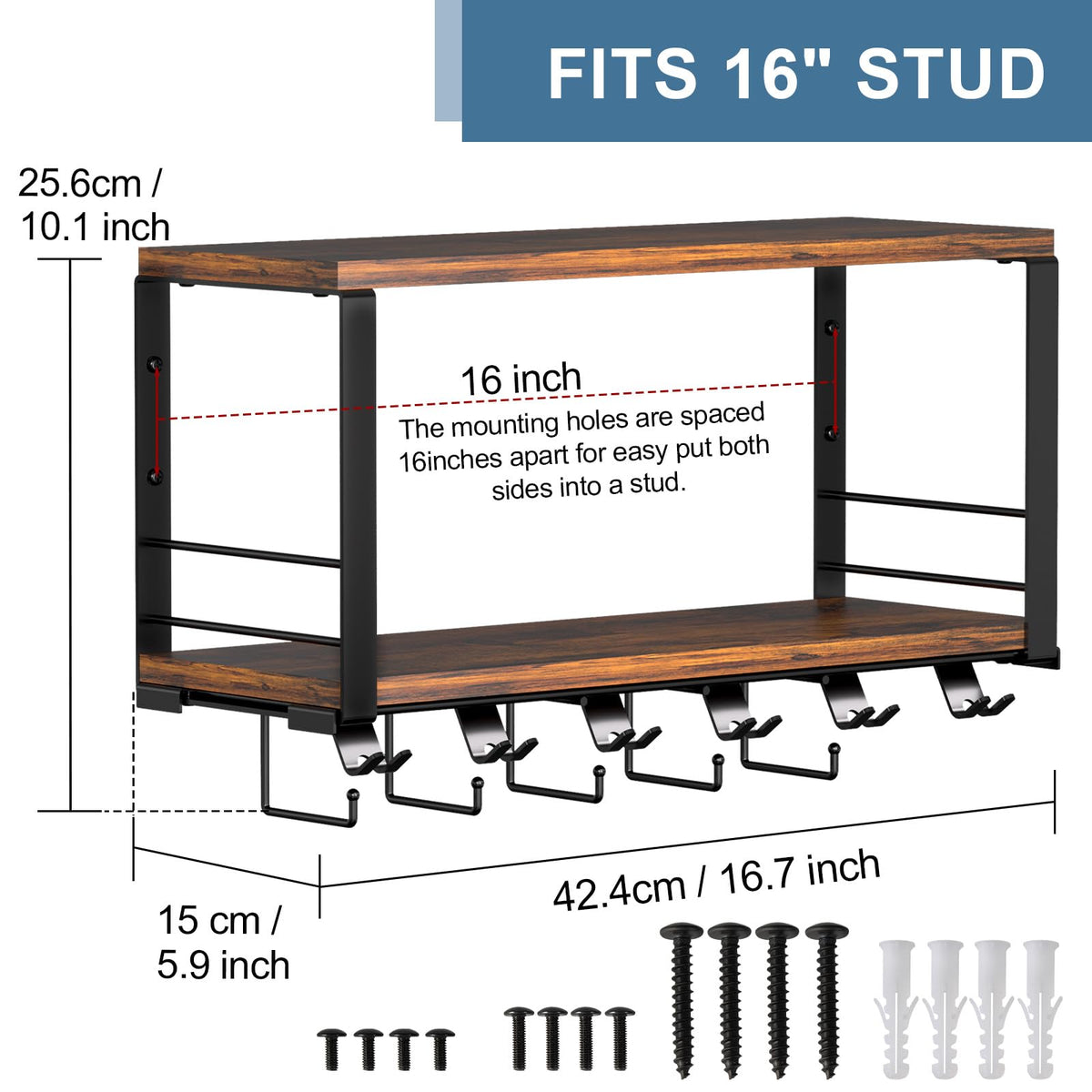 TJ MOREE 2 Tier Floating Shelf Compatible with Tonal - TJ.MOREE Official Imagery - 4