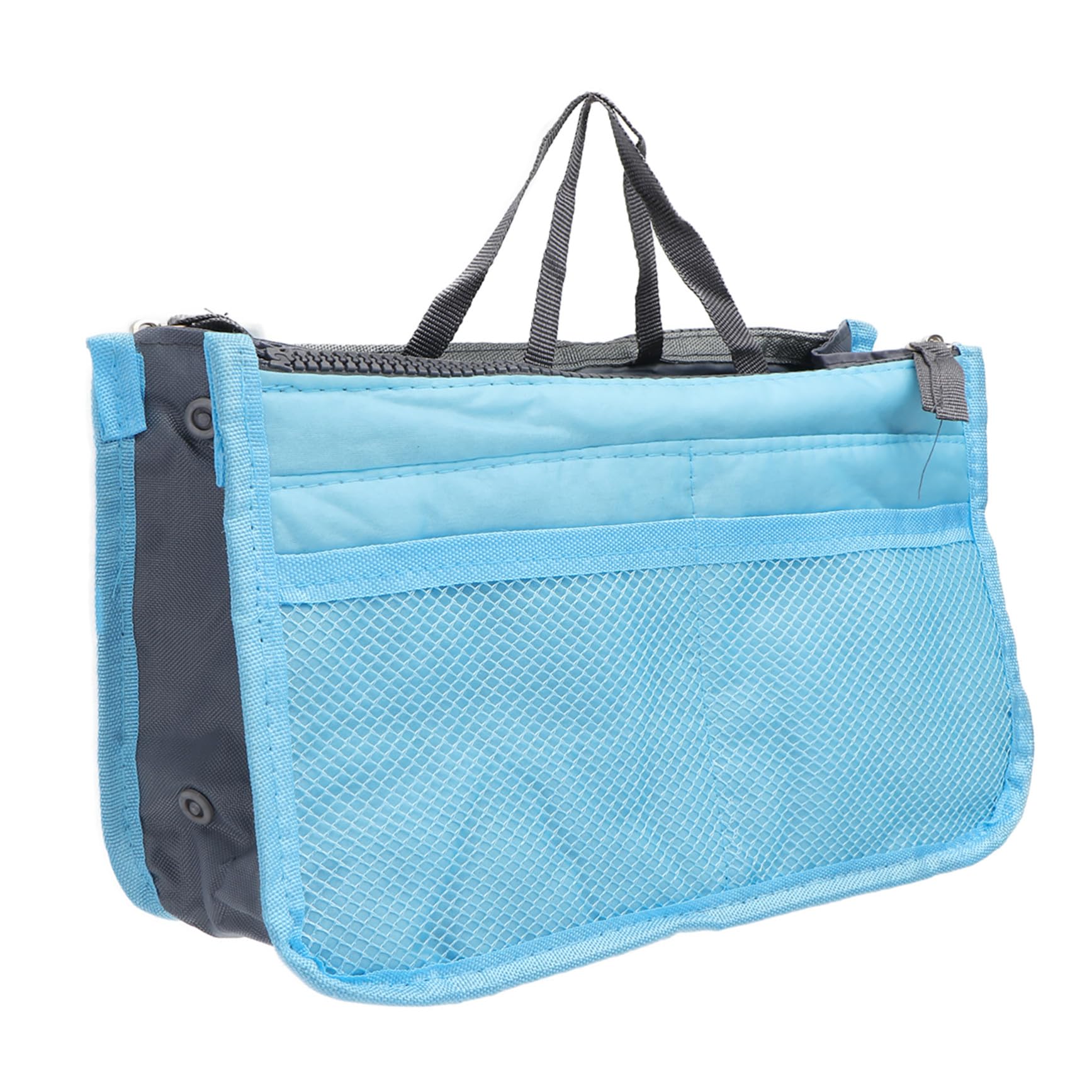 FRCOLOR 3pcs Portable Multi-functional Wash Bag Double Zippers Foldable Sundries Organizer for Toiletries Lightweight Sky- Travel Handbag Multiple Pockets for Home and Outdoor Use