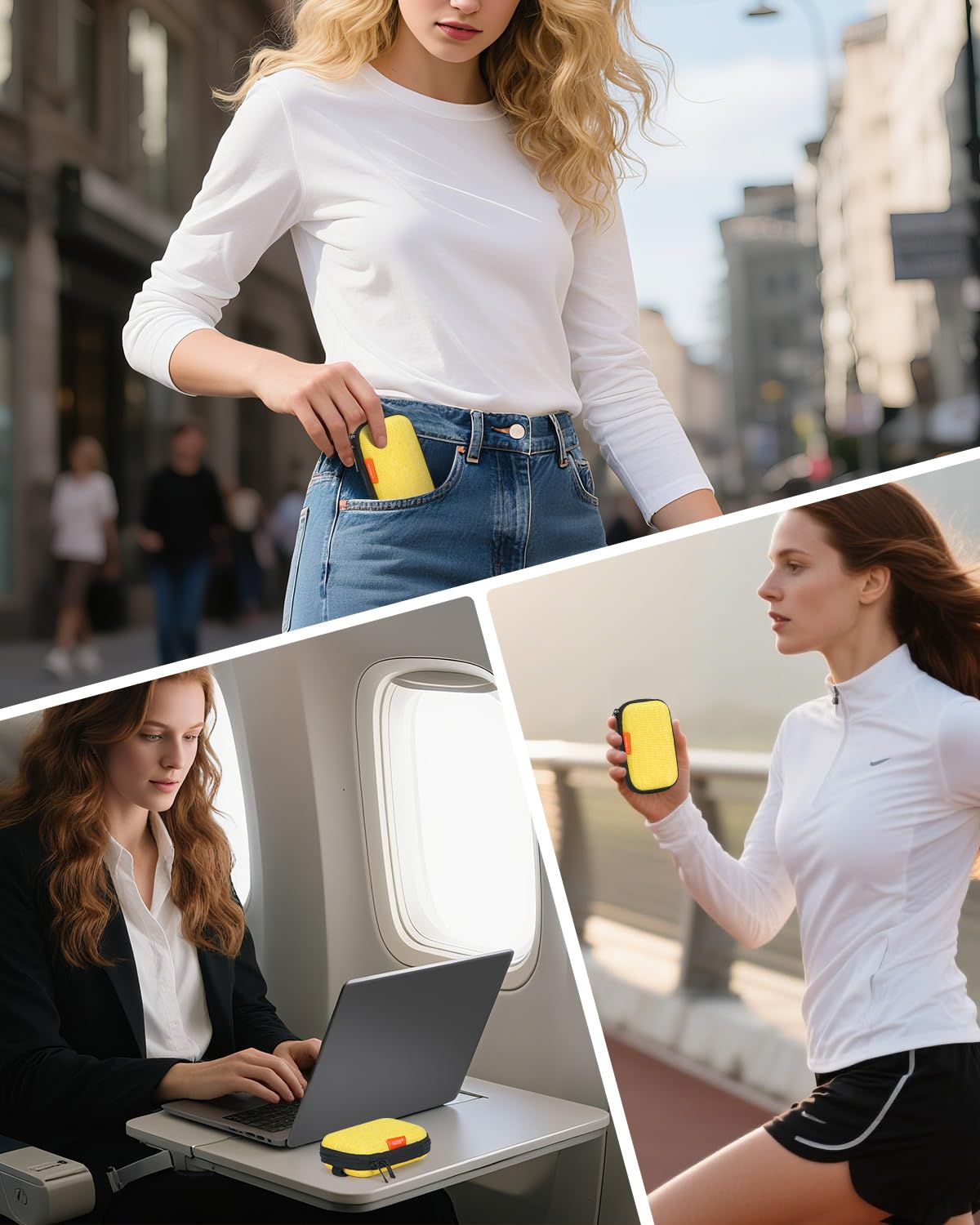 GLCON Gold-Yellow Mini Earbud Case, Cute Protective Pouch for Apple Airpods - GLCON Official Product View 5