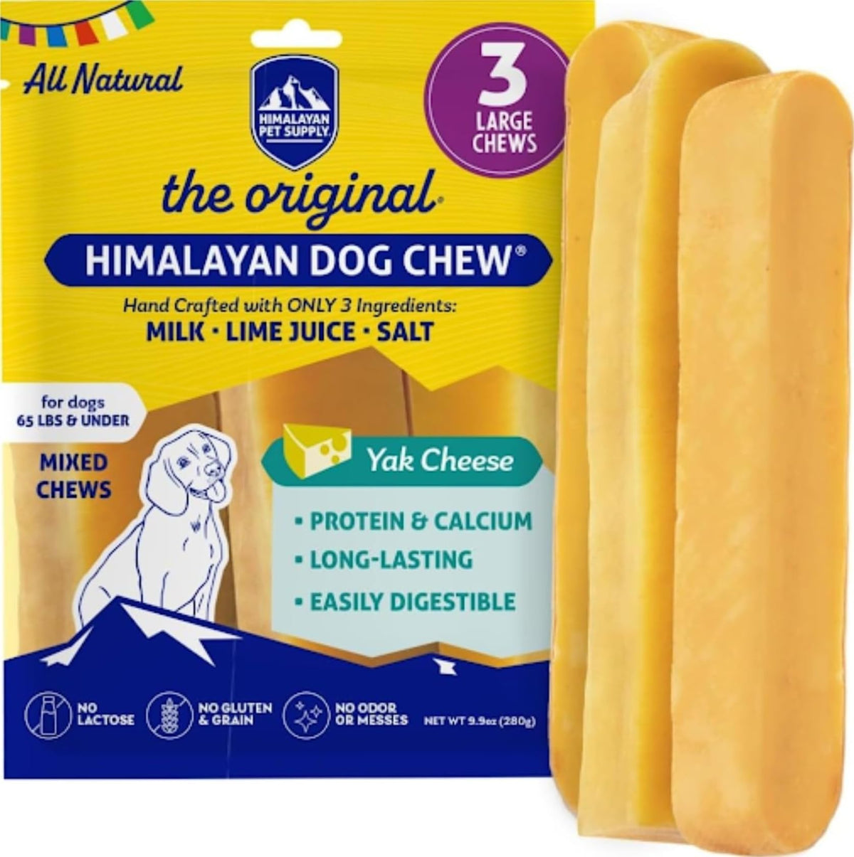 Himalayan Dog Chew The Original Yak Cheese Dog Chews 3 Large - Himalayan Dog Chew Official Imagery - 2