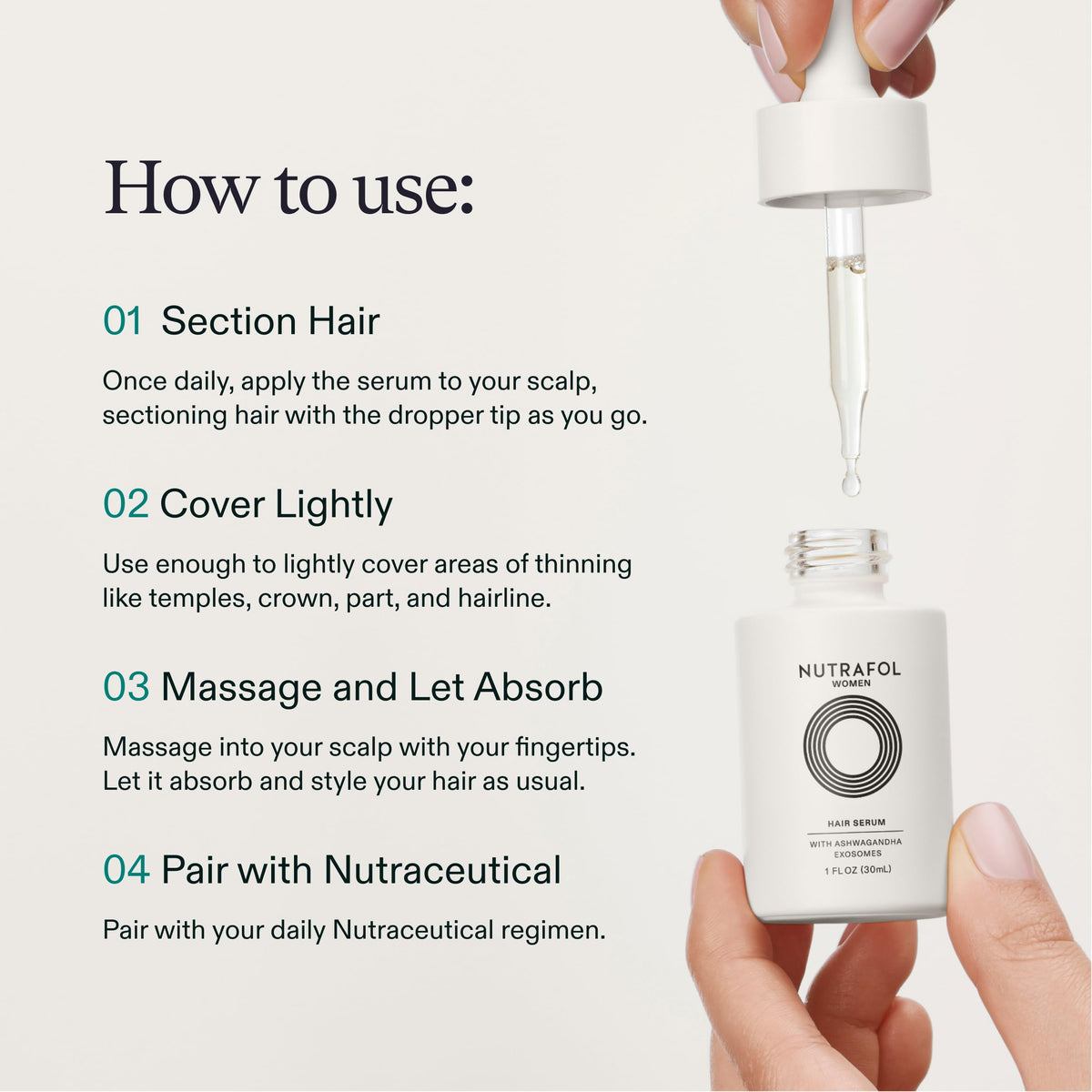 Nutrafol Women s Hair Serum Supports Visibly Thicker and - Premium Selection Official Imagery - 8