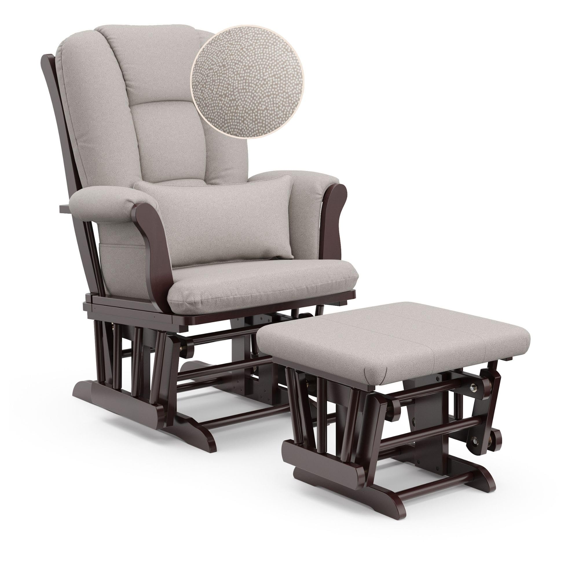 Storkcraft Tuscany Glider &amp; Ottoman and Lumbar Pillow, - Storkcraft