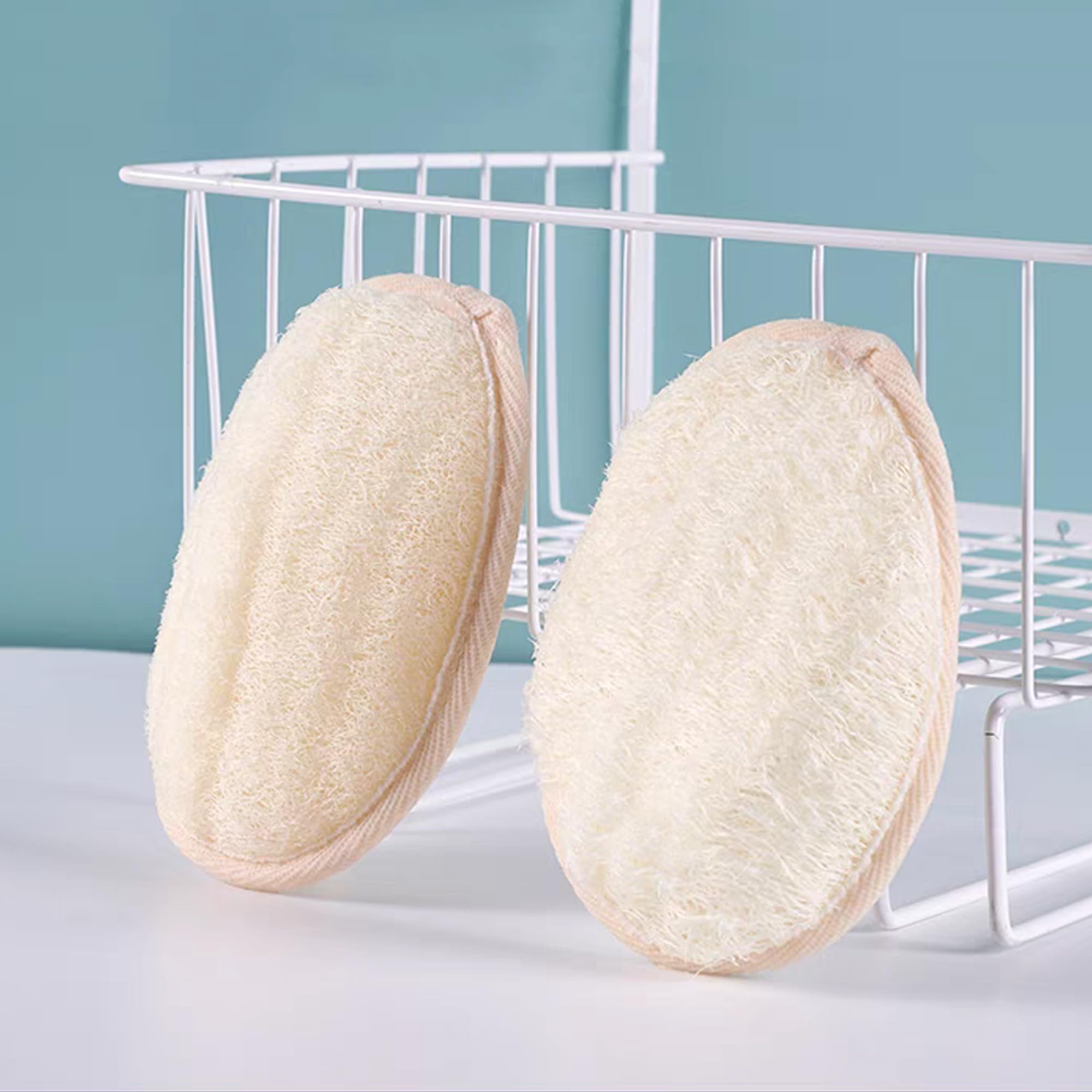 METLUCK Loofah Sponge Pads Natural Organic Bath Luffa Sponges Pads Natural Bath - METLUCK Official Product View 8