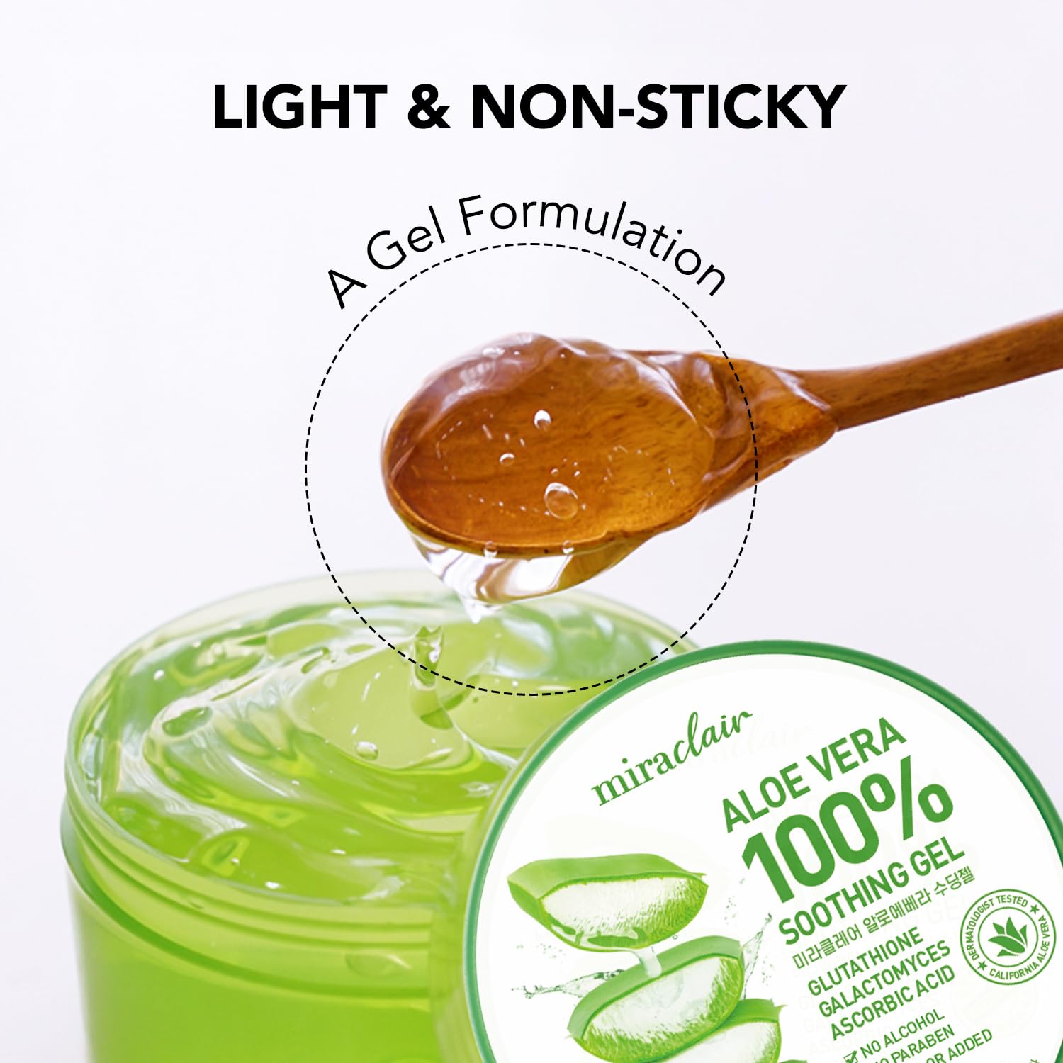 MIRACLAIR Pure Aloe Vera Gel Face, Skin & Hair 10.1 oz