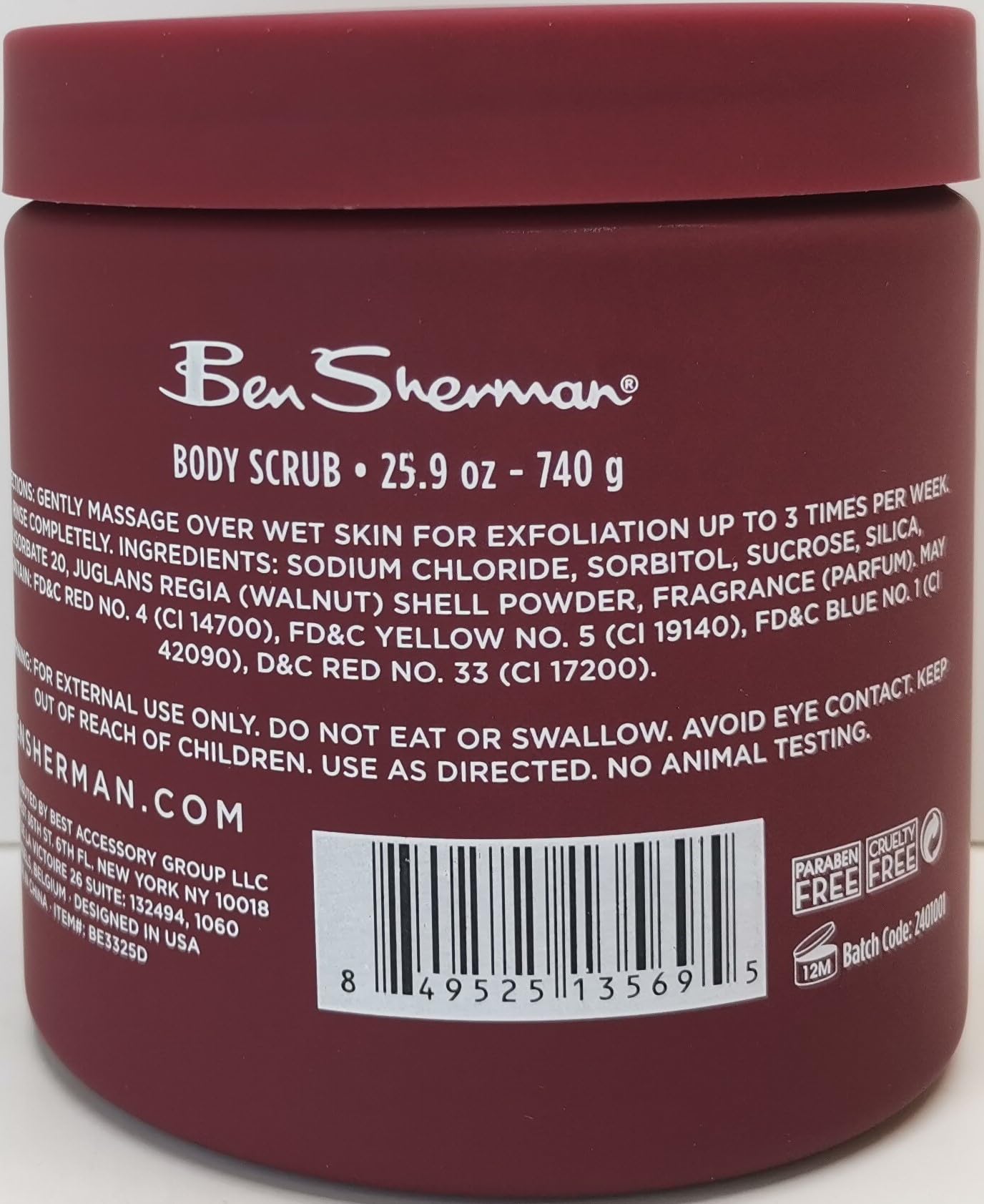 Ben Sherman Exfoliating Body Scrub with Shea Butter Vitamin A and C, - Ben Sherman Official Product View 10