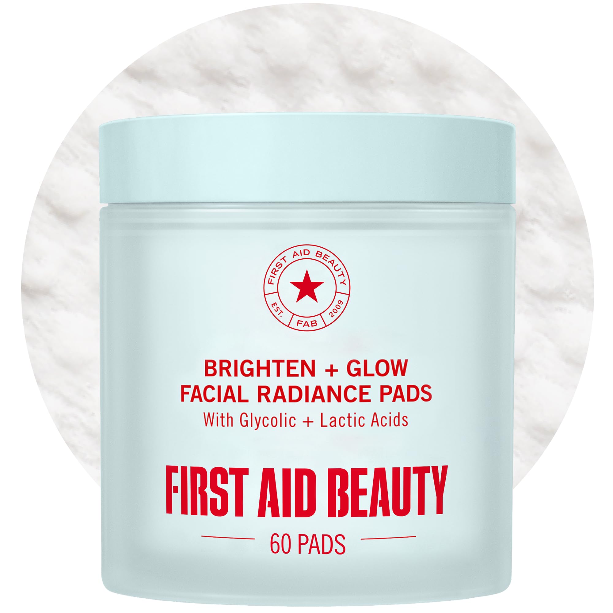 First Aid Beauty Brighten & Glow Facial Radiance Pads, AHA, - Product Imagery